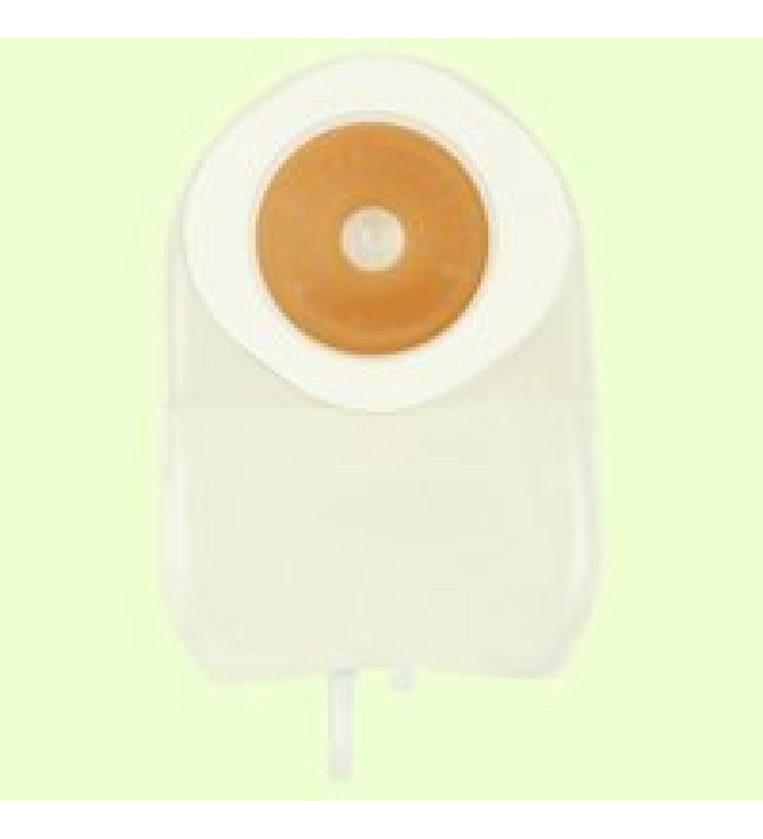 ConvaTec 125364 ActiveLife One-Piece Convex Urostomy Pouch with Pre-Cut Durahesive Skin Barrier Fold Over Tap 8" Pouch Transparent 7/8" Stoma Opening Pack of 10