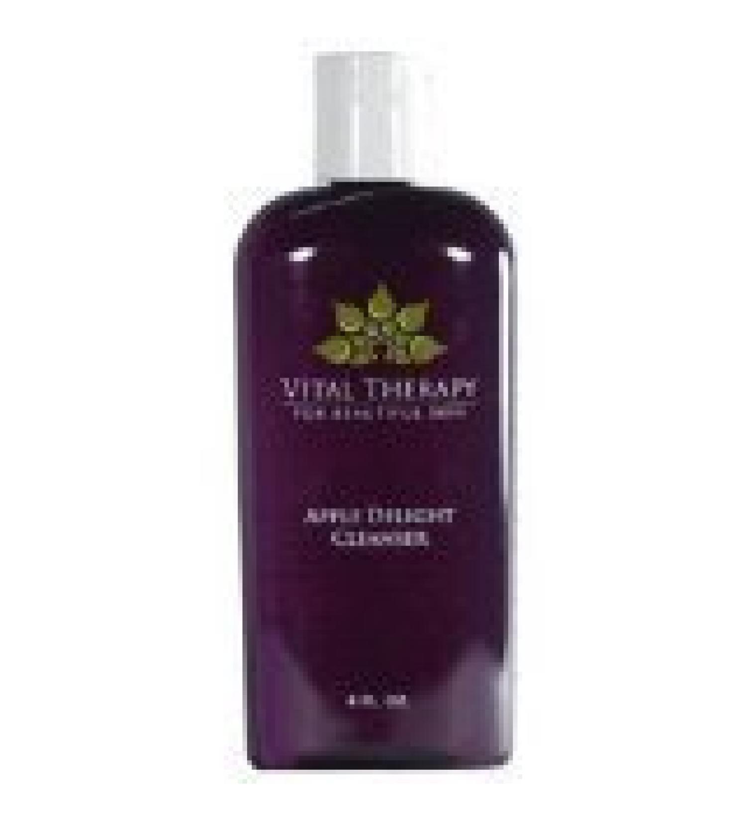 Vital Therapy Apple Delight Cleanser 8 oz. Bottle Moisture-rich cleanser (Soy-Free | Paraben-Free | Unscented). Made In The USA