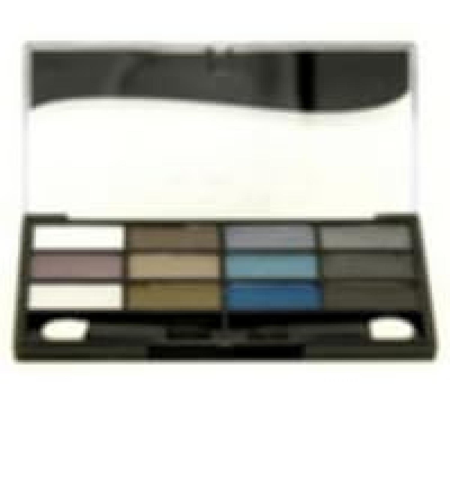 Eye shadow makeup palette 12 dark blue and grey colors 12 gr