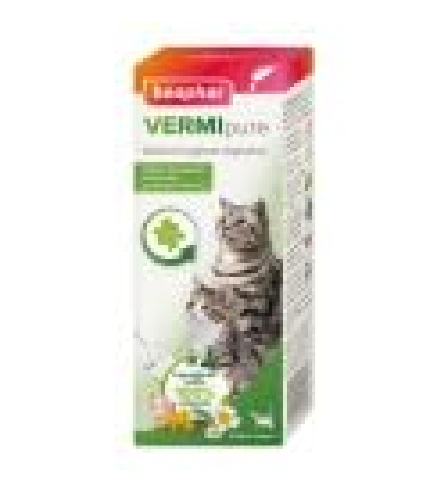 BEAPHAR – VERMIPURE – Liquid solution for Kittens and Cats – 100% natural active ingredients – Garlic, chamomile, thyme – Special digestive hygiene – Deterrent odor against internal parasites – 50 ml