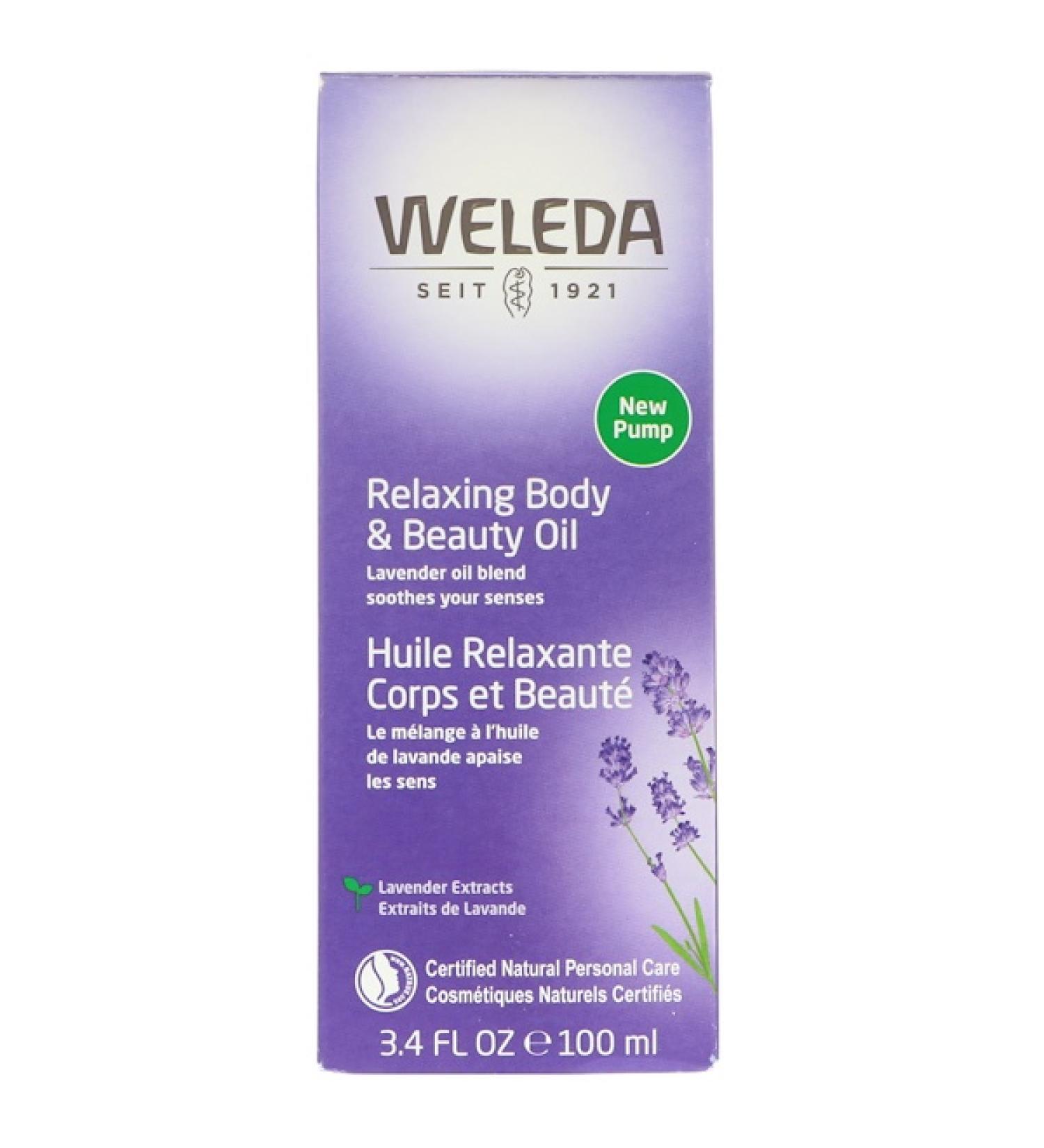 Weleda Relaxing Body & Beauty Oil Lavender Extracts 3.4 fl oz (100 ml)