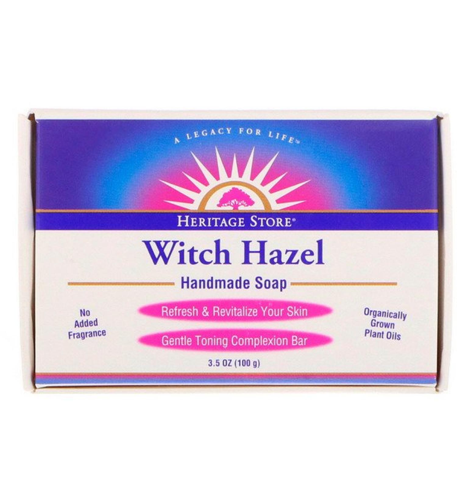 Heritage Store Witch Hazel Handmade Soap 3.5 oz (100 g)
