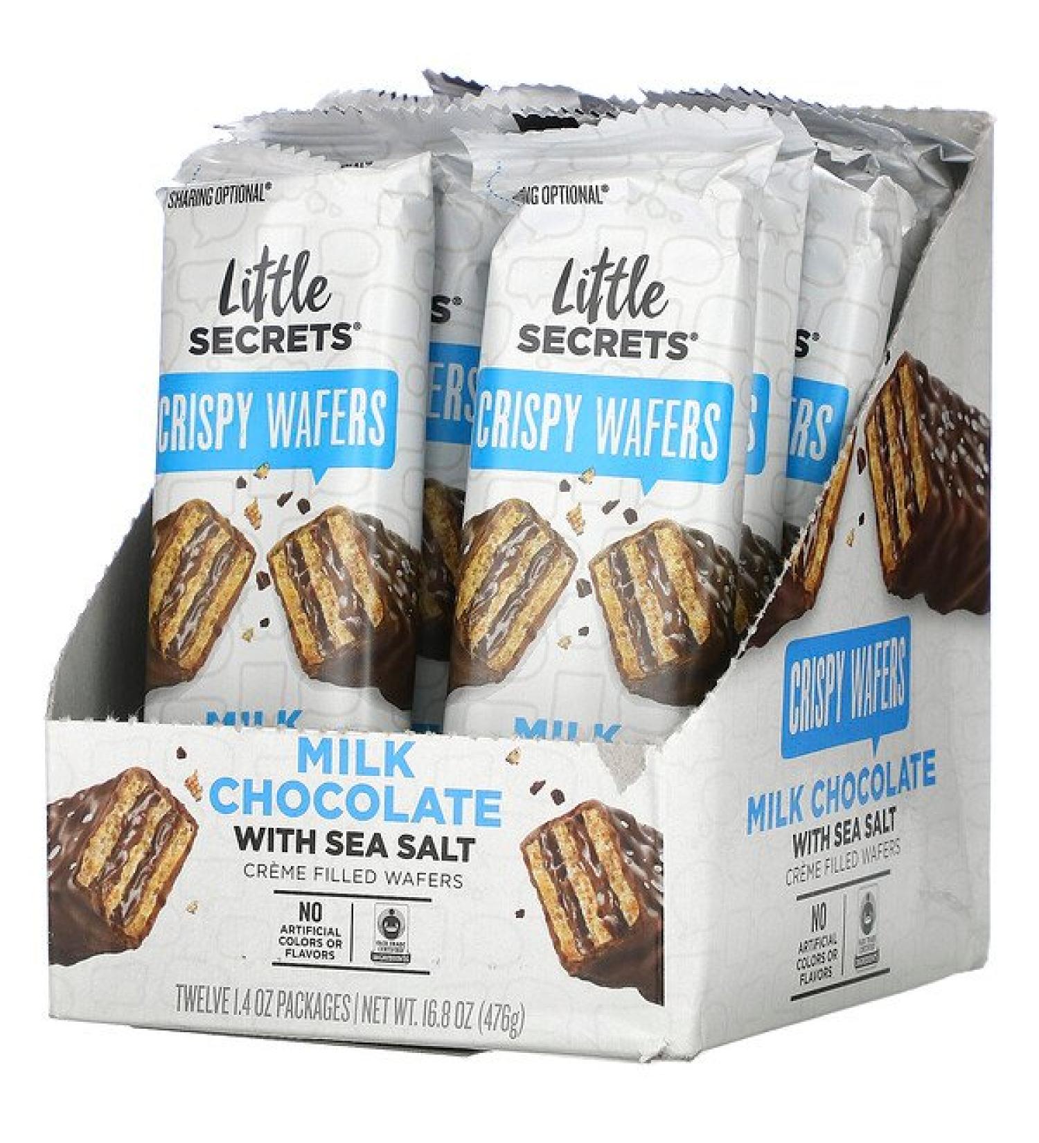 Little Secrets Milk Chocolate Wafer Sea Salt 12 Pack 1.4 oz (40 g) Each