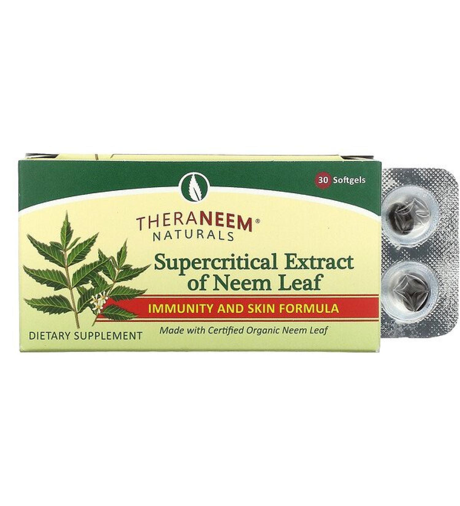 Organix South TheraNeem Naturals Supercritical Extract of Neem Leaf 30 Softgels