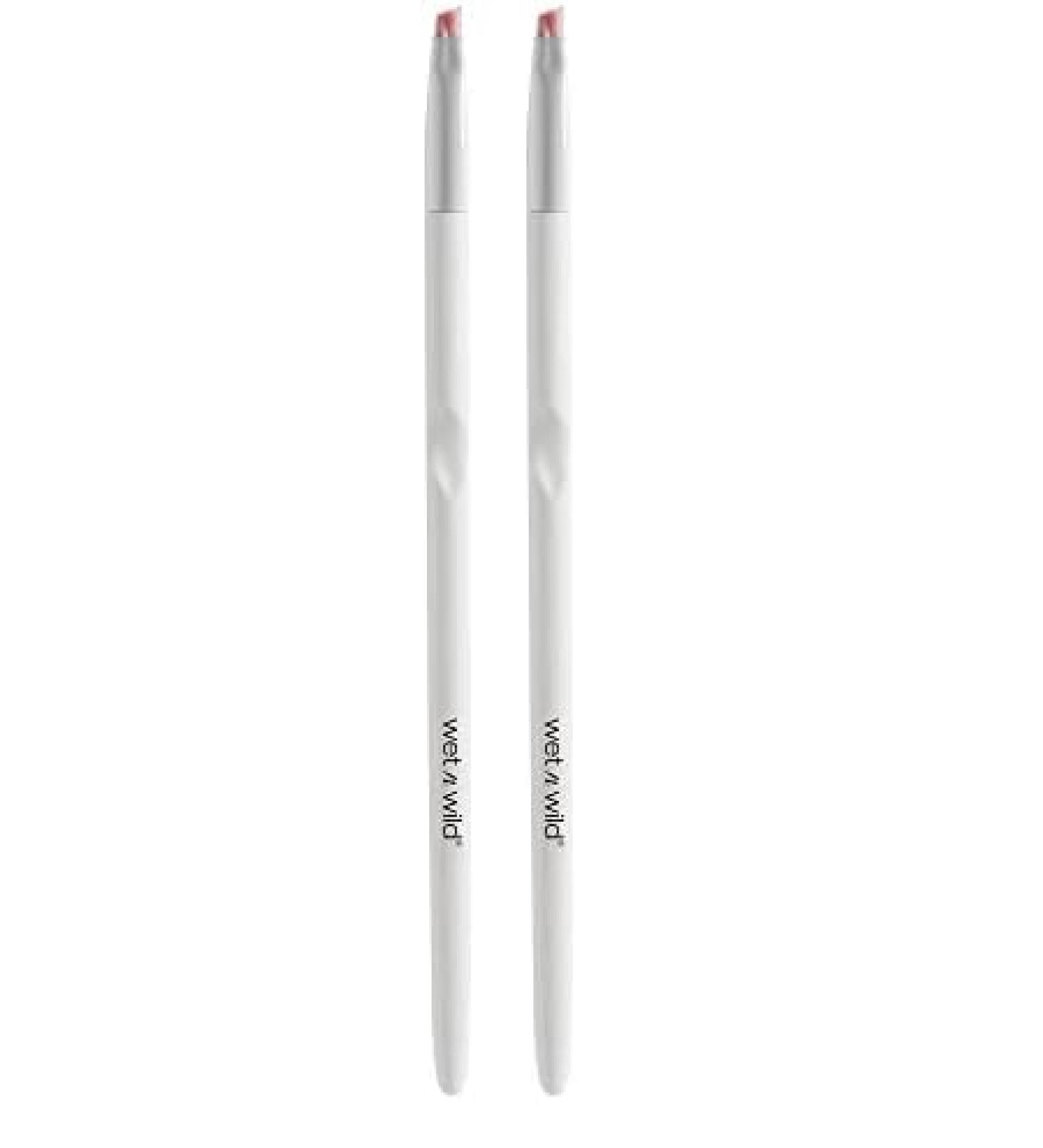 Shop Wet n Wild Angled Brush Set - Foundation & Liner Makeup Brushes (Pack of 2) | Ultra-Thin Precision & Ergonomic Handle - Buy Online on GoSupps.com
