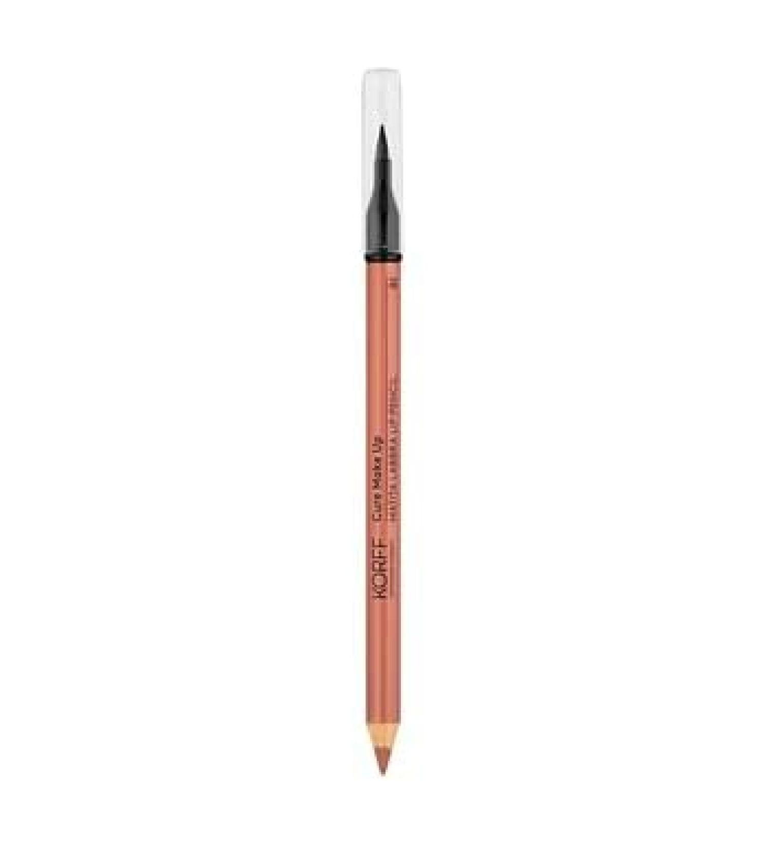 Korff lip contour pencil made of wood full and even color in front of the gloss and the lipstick long hold soft and flowing texture 01 1.08 g