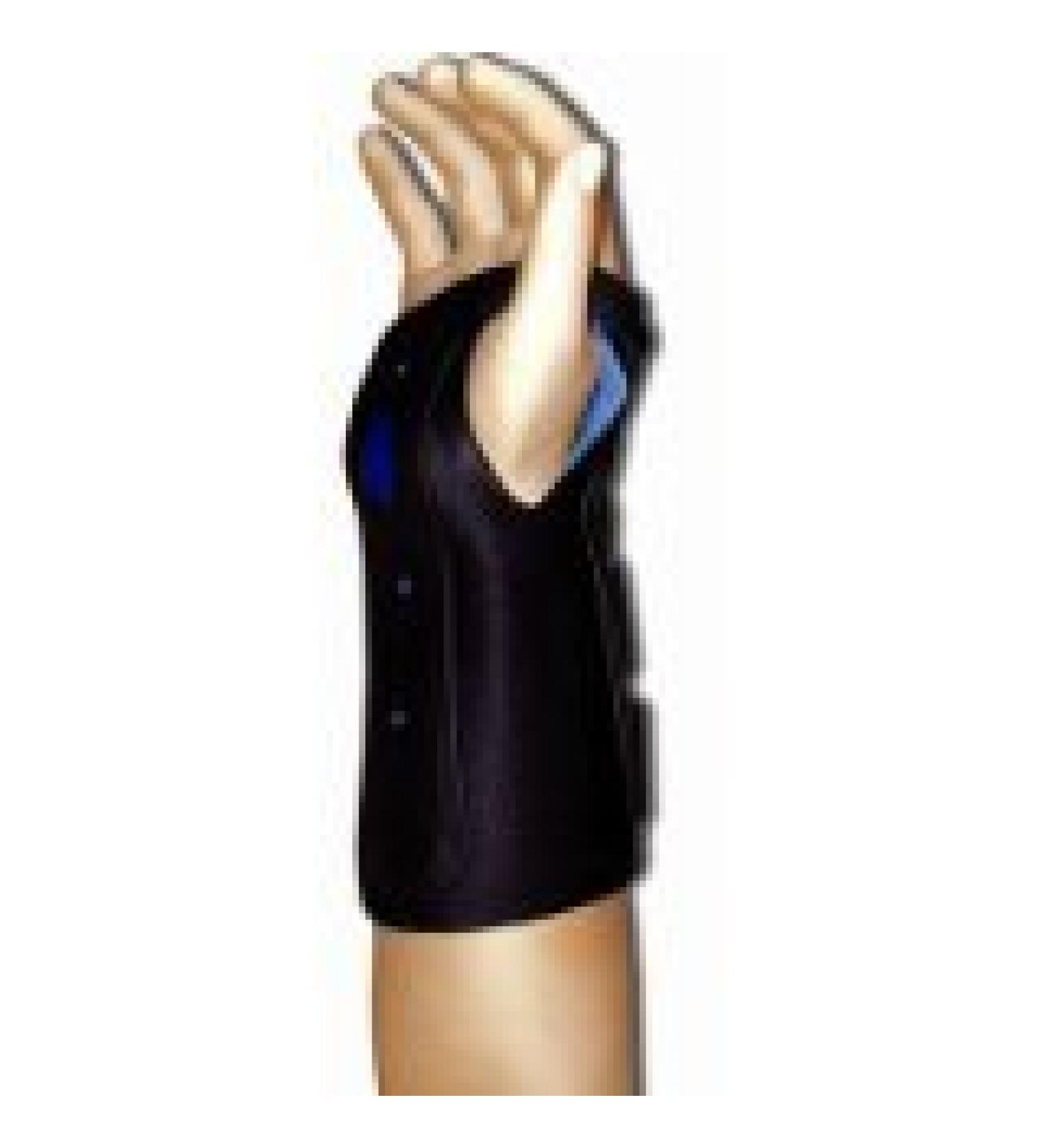 Ortho Armor Wrist Immobilizer in Black/Blue Wrist/Size: Right/Large