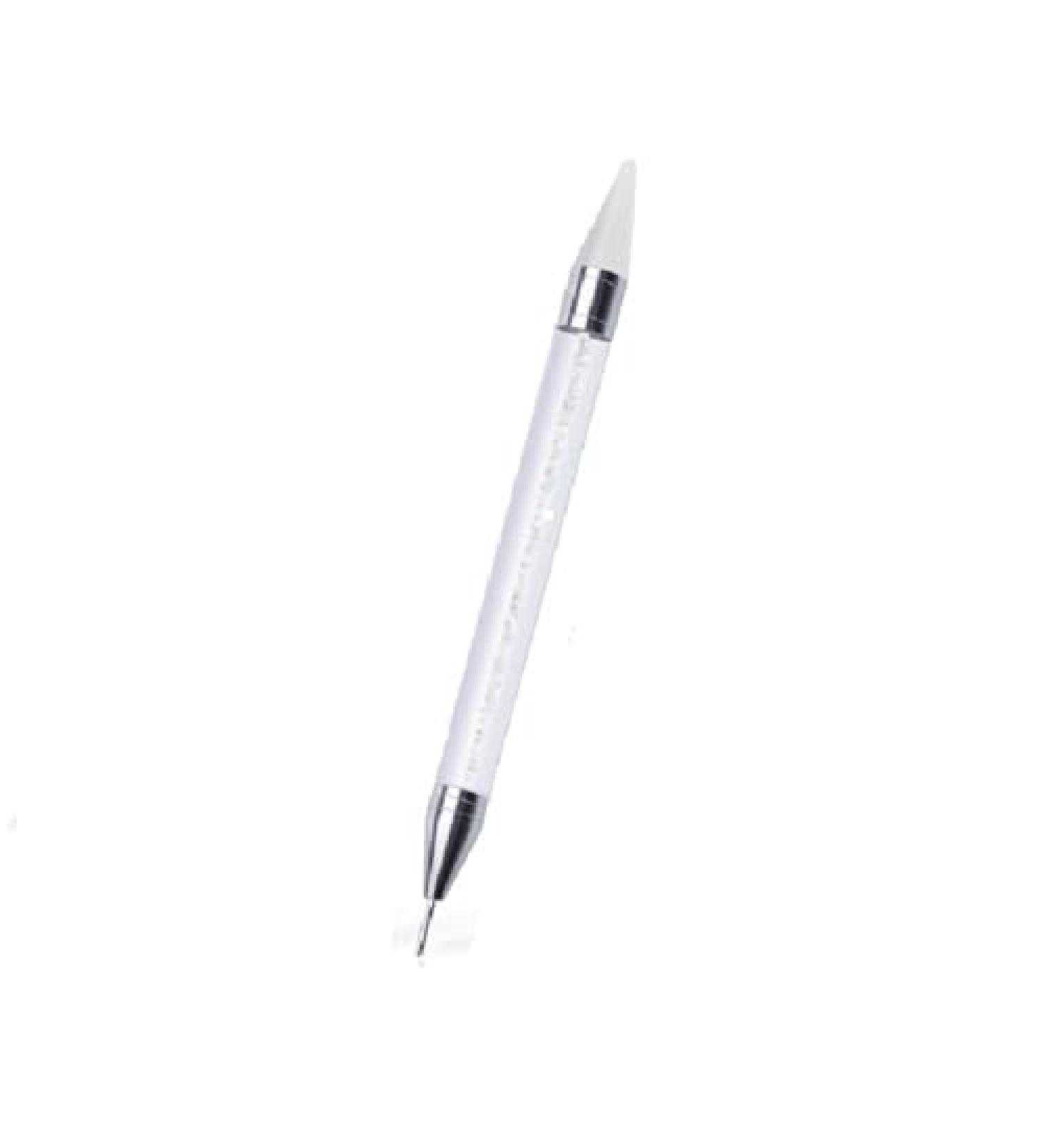 5pcs Double Head Nail Tip Pens for Crystal Nails - Stylish White Nail Tip Stylus Chalk - Buy Online on GoSupps.com