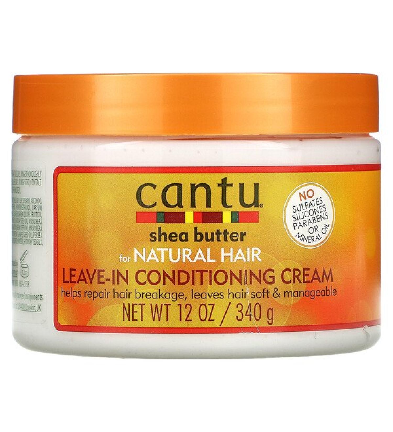 Cantu Shea Butter Leave-In Conditioning Cream 12 oz | Natural Hair Moisturizer - Buy Online on GoSupps.com