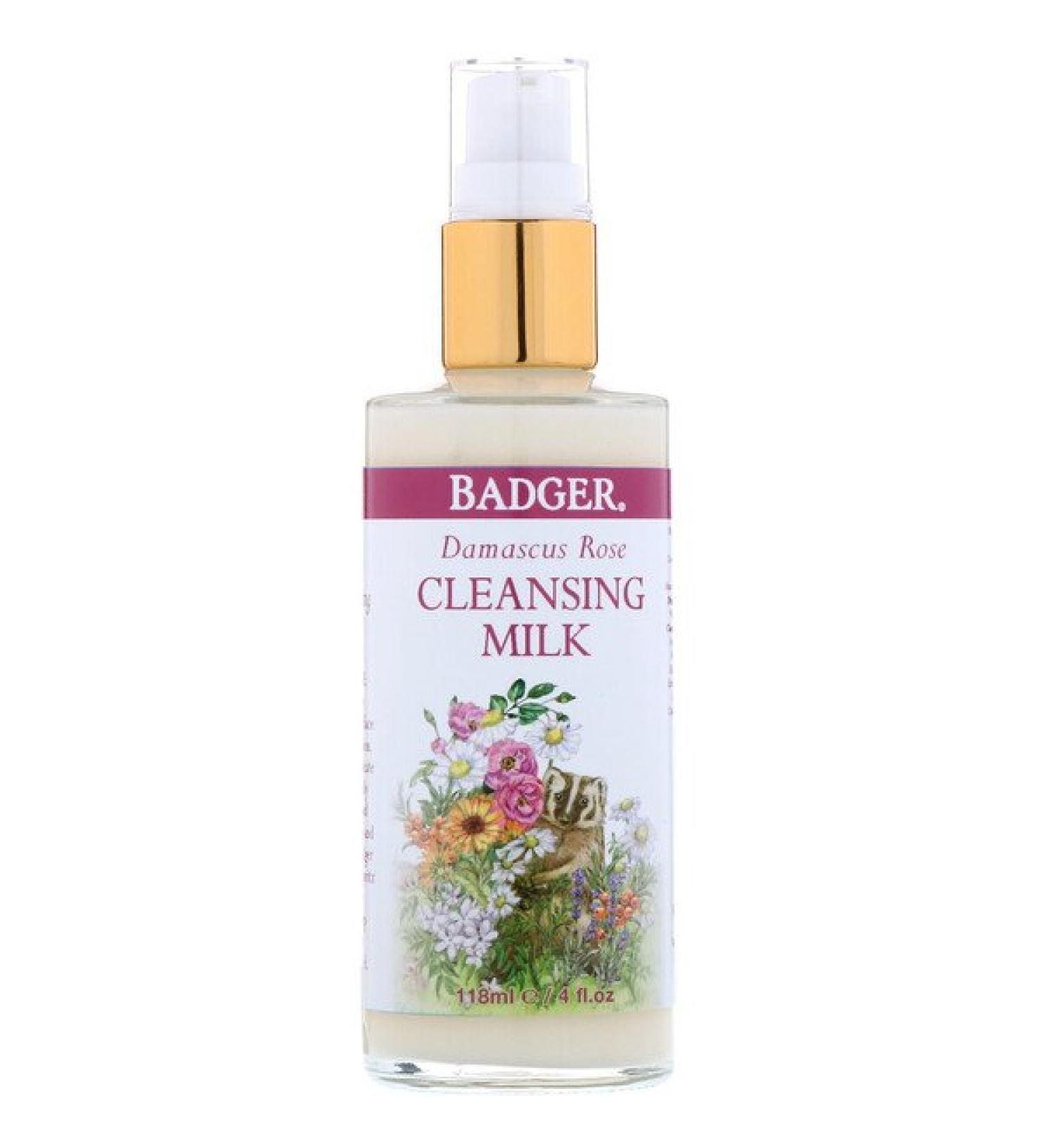 Badger Company Damascus Rose Cleansing Milk 4 fl oz (118 ml)