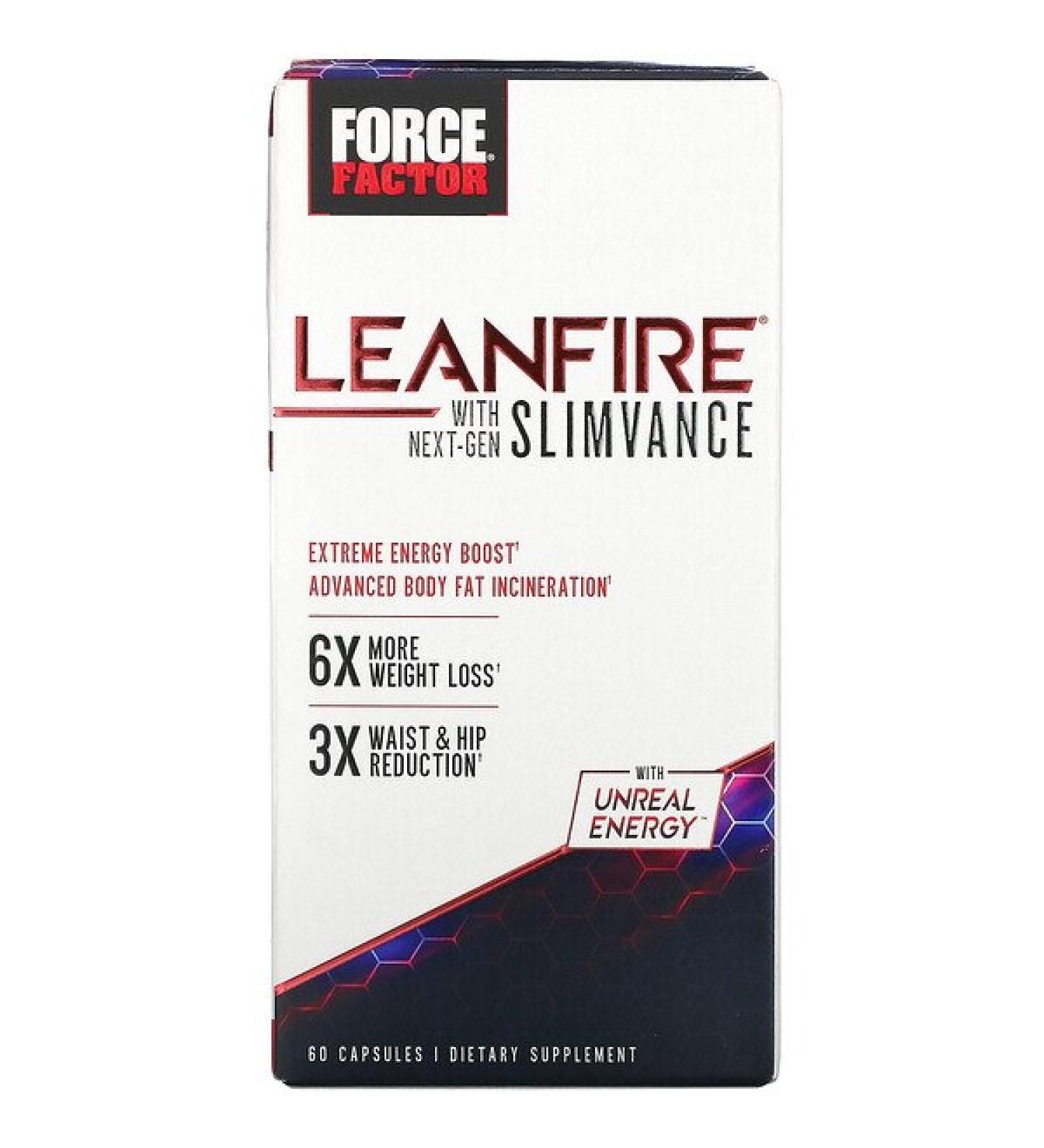 Force Factor LeanFire with Next-Gen SLIMVANCE 60 Capsules