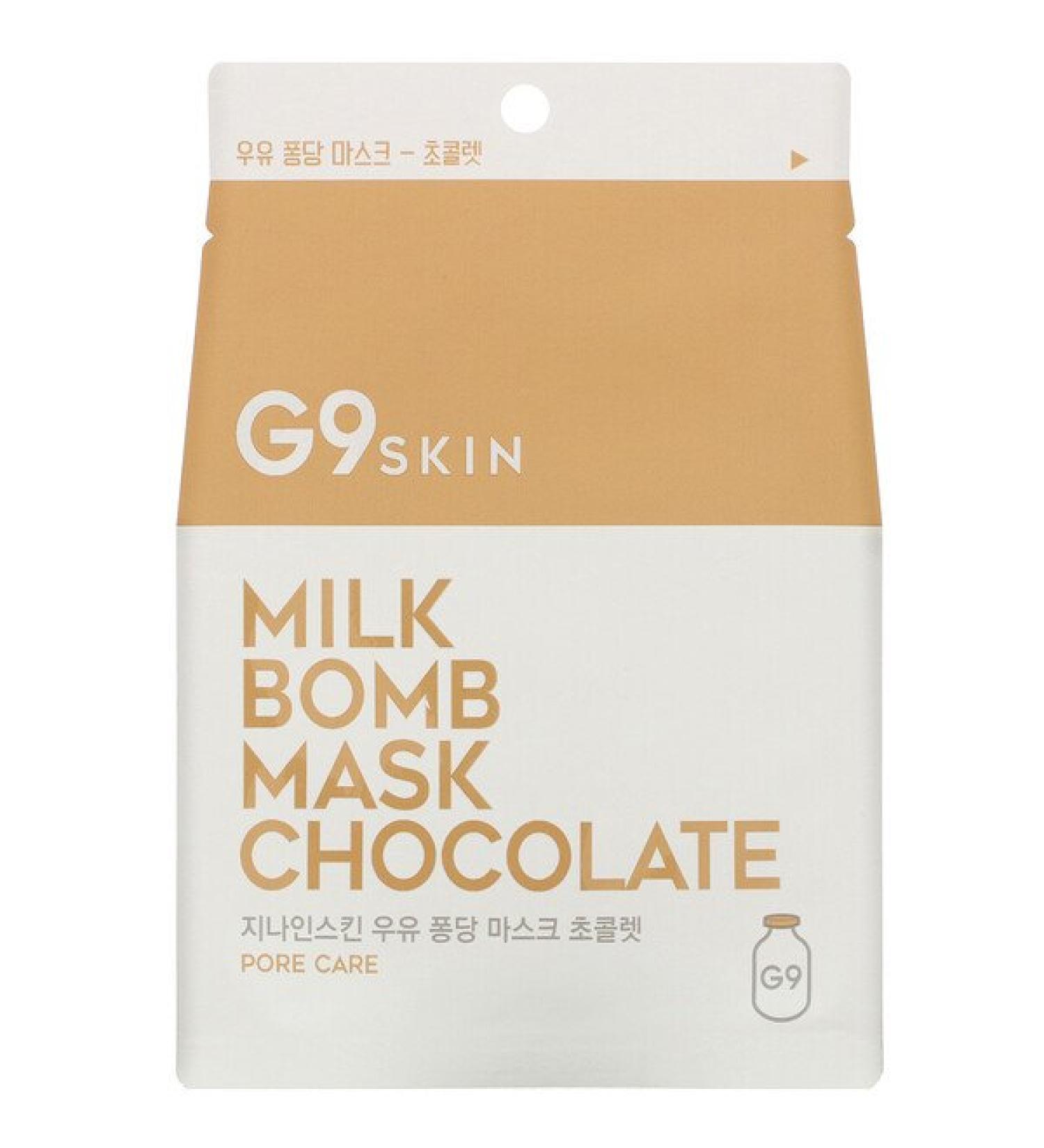 G9skin Milk Bomb Mask Chocolate 5 Sheets 25 ml Each
