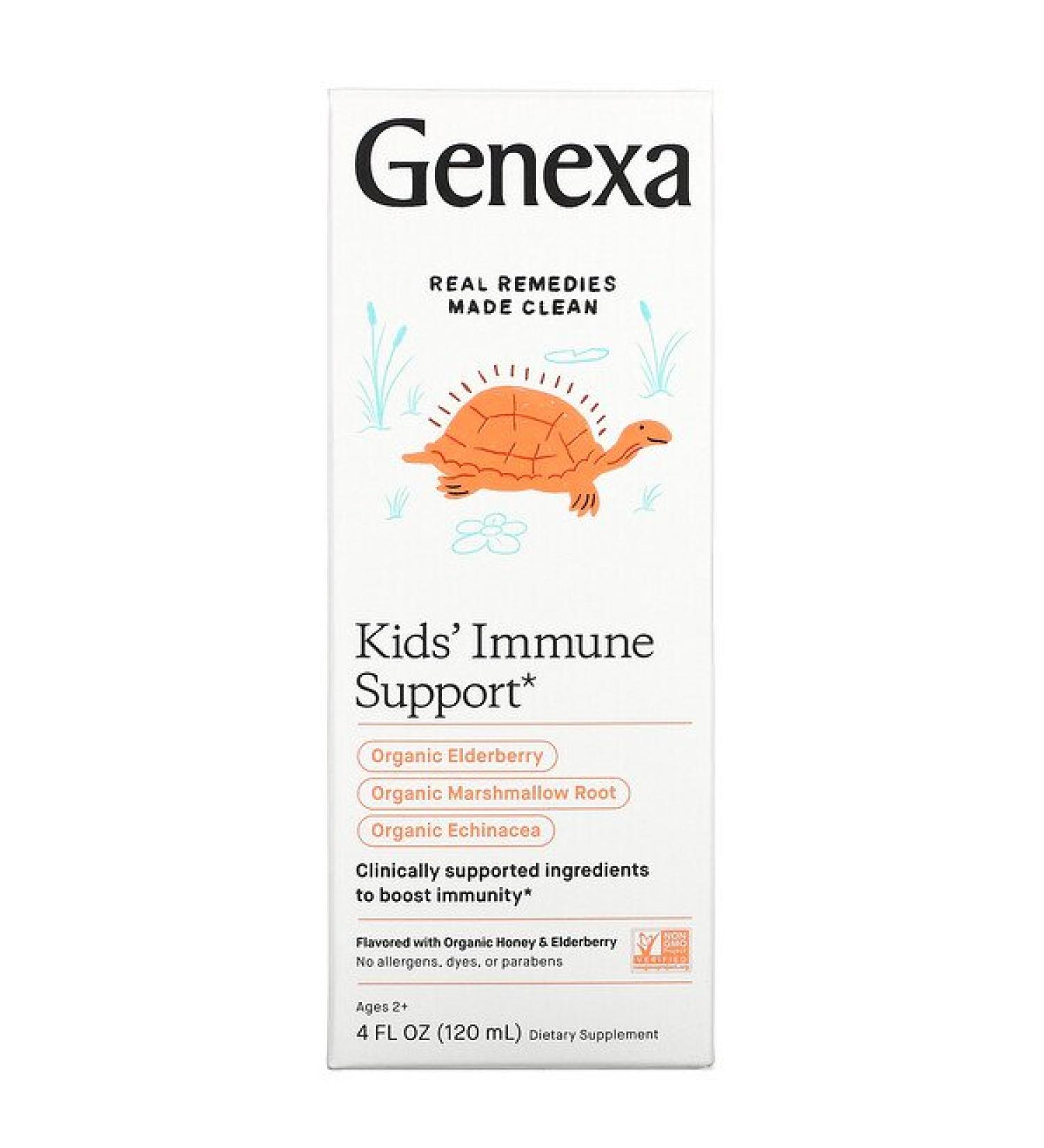 Genexa Kid's Immune Support Ages 2+ Organic Honey & Elderberry 4 fl oz (120 ml)