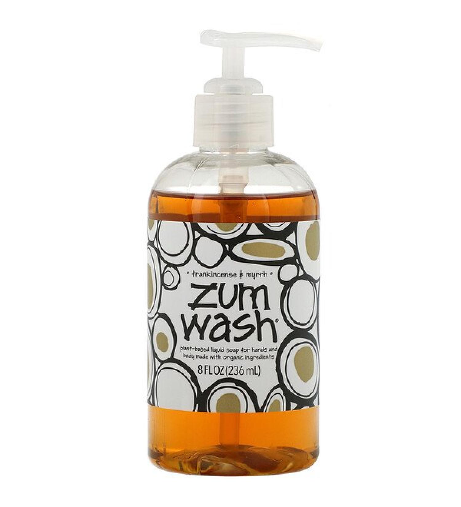 Indigo Wild Zum Wash Natural Liquid Soap for Hands and Body Frankincense & Myrrh 8 fl oz (225 ml)