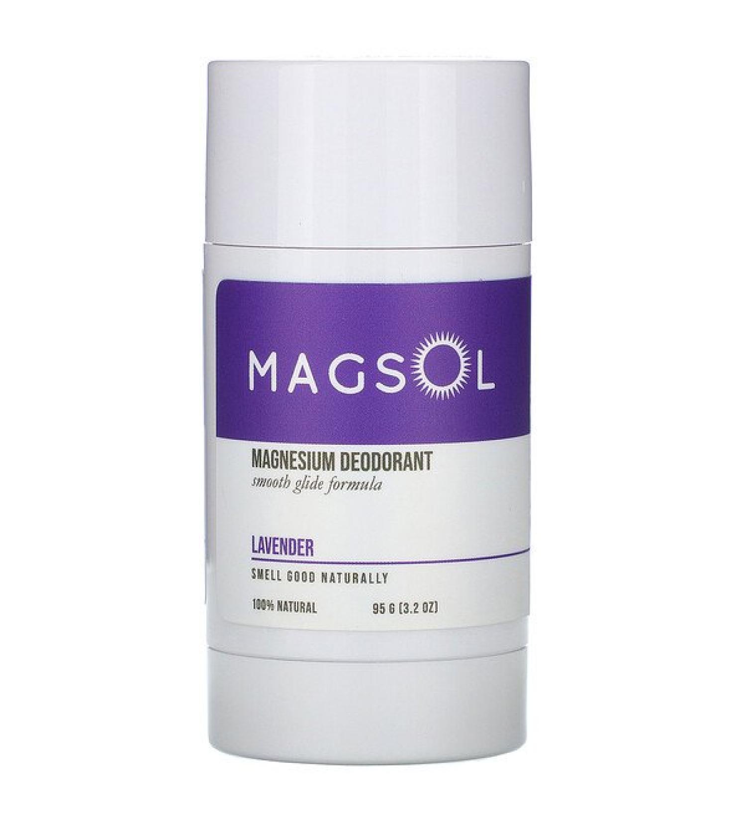 Magsol Magnesium Deodorant Lavender 3.2 oz (95 g)