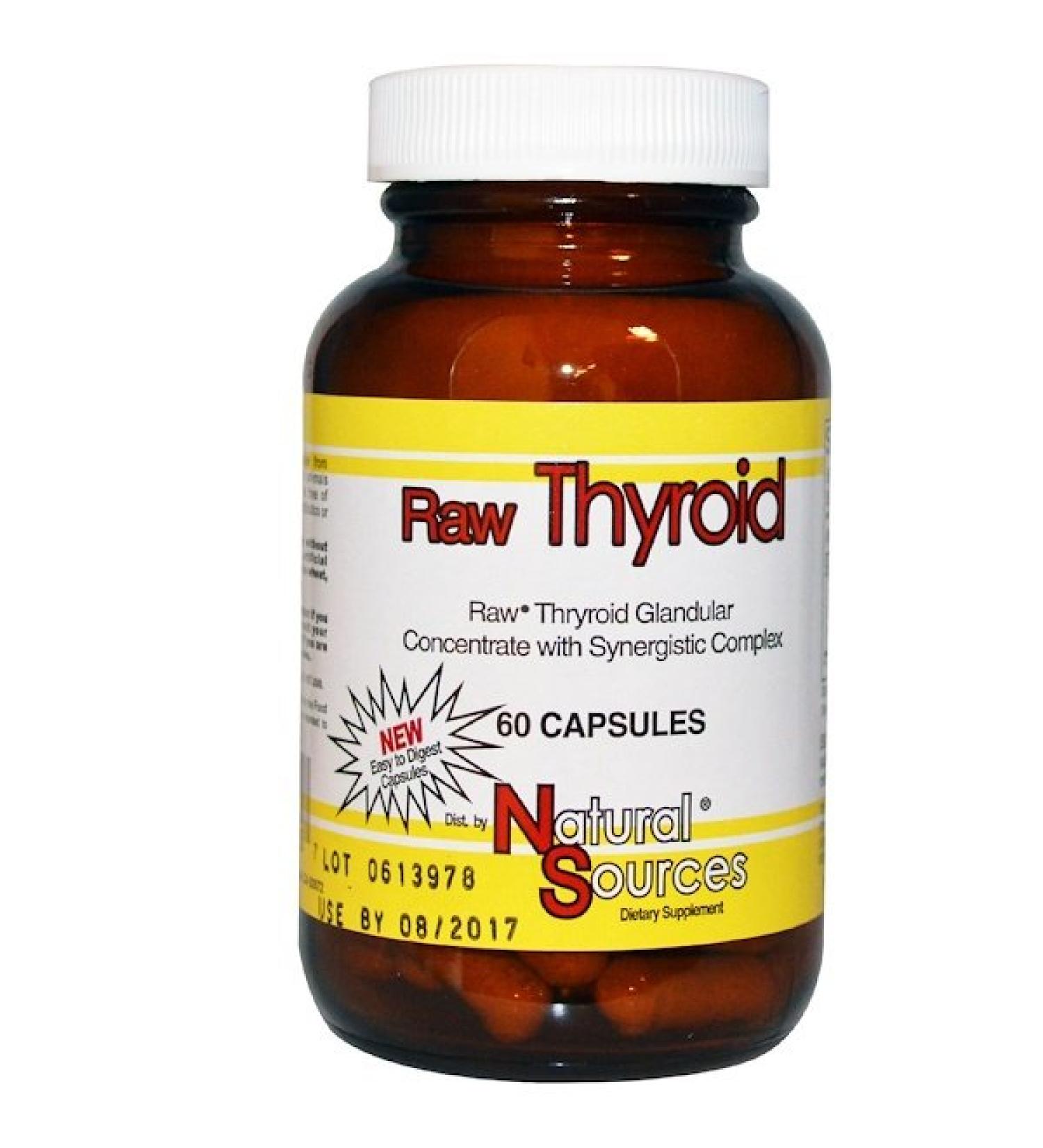 Natural Sources Raw Thyroid 60 Capsules