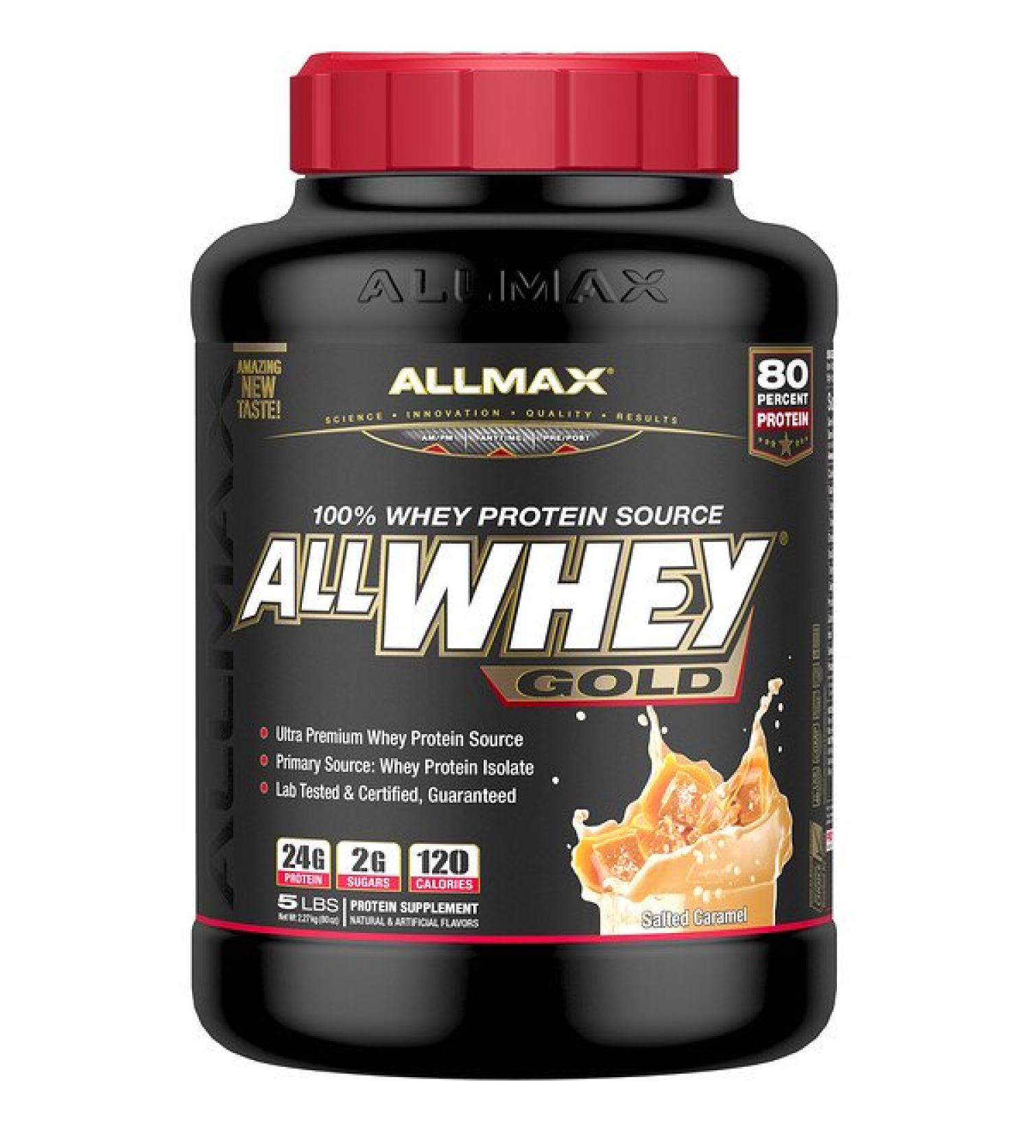ALLMAX Nutrition AllWhey Gold 100% Whey Protein Source Salted Caramel 5 lbs. (2.27 kg)