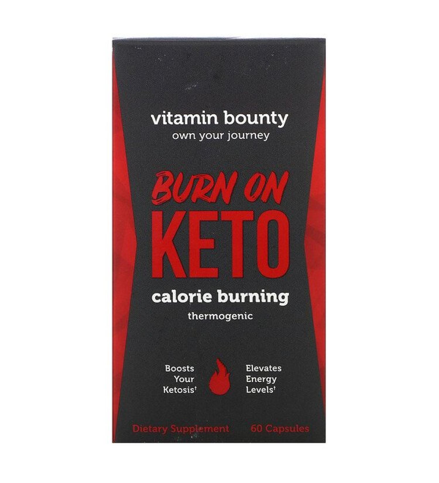 Vitamin Bounty Burn On Keto Calorie Burning Thermogenic 60 Capsules