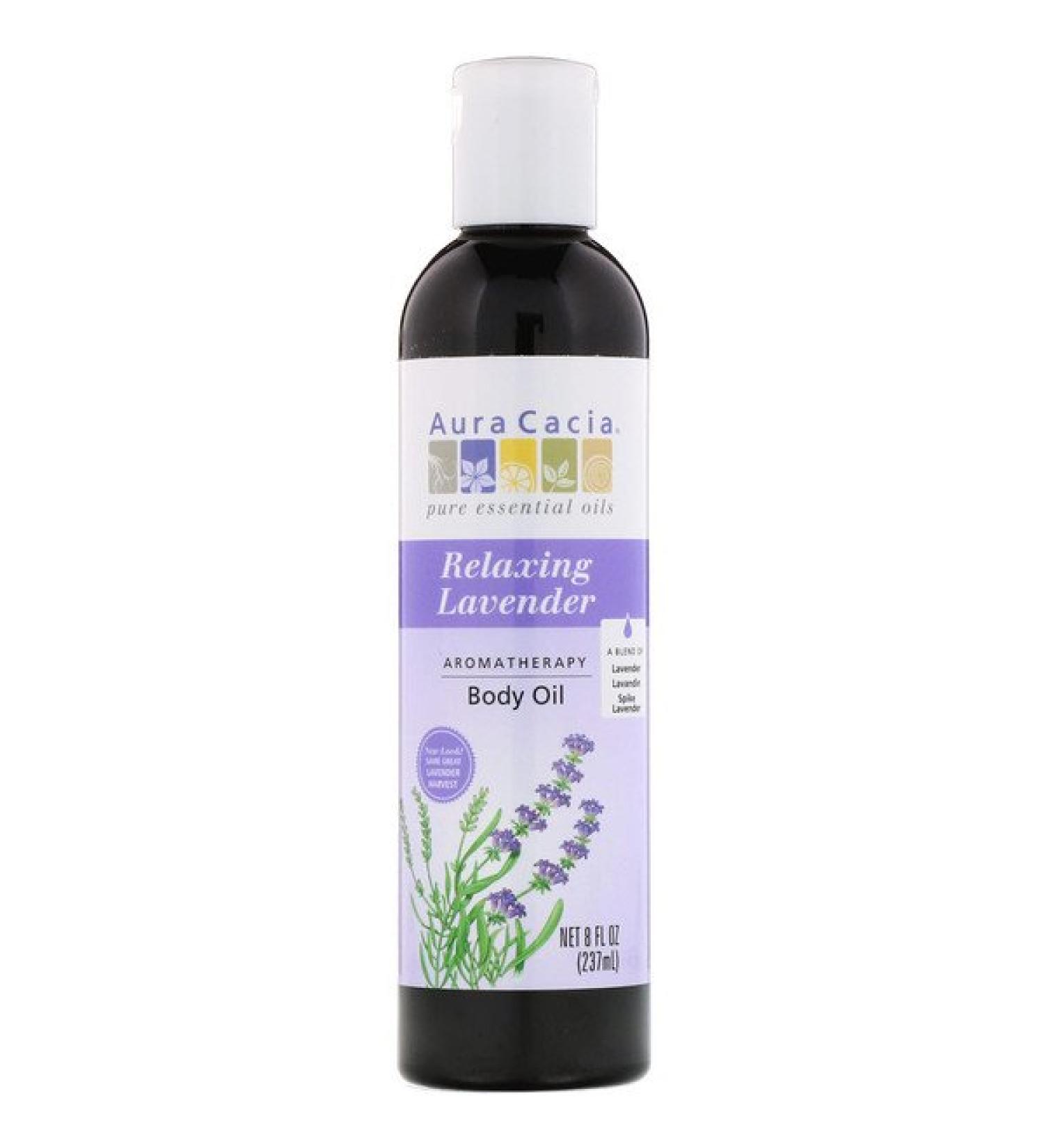 Aura Cacia Aromatherapy Body Oil Relaxing Lavender 8 fl oz (237 ml)
