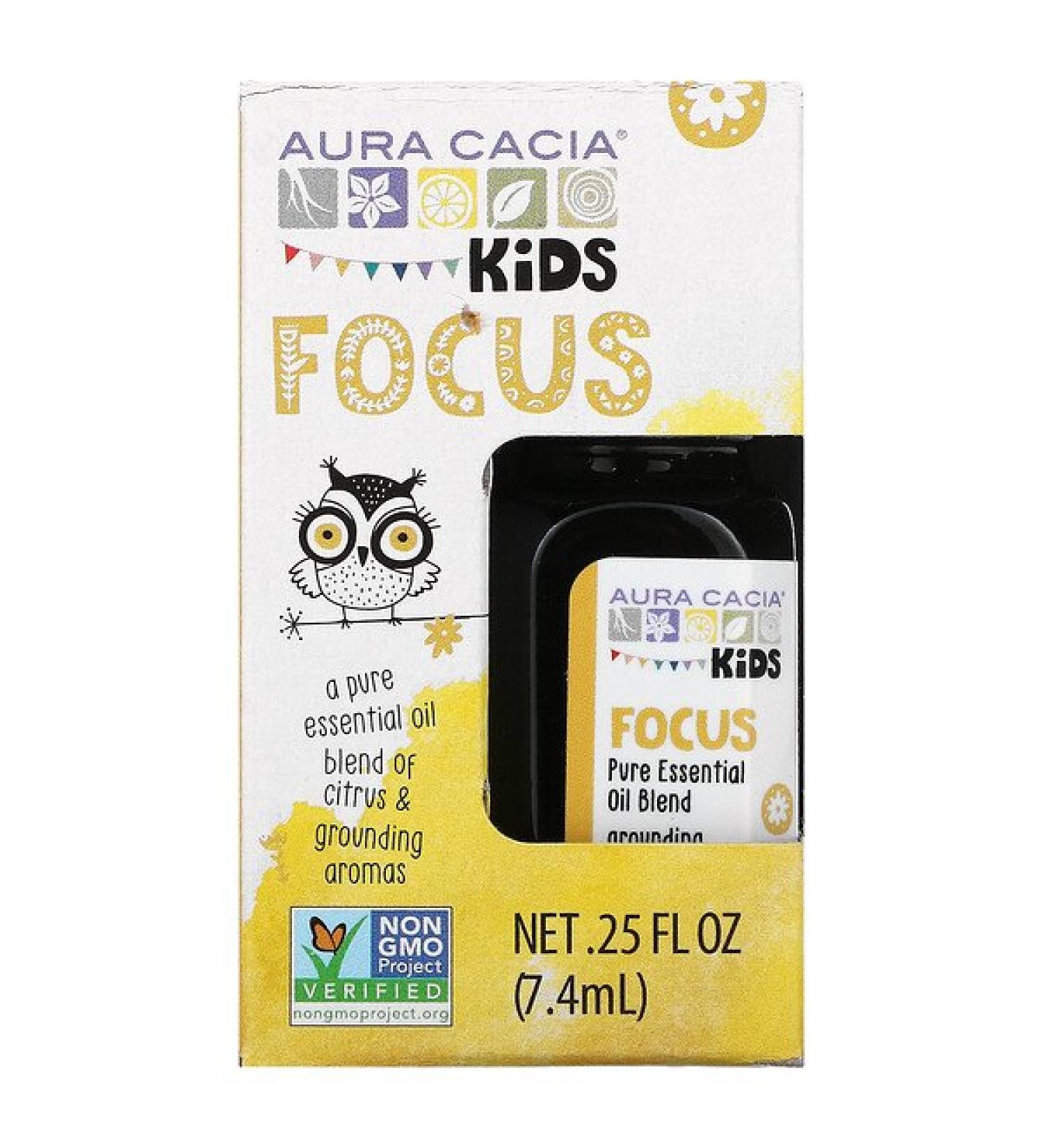 Aura Cacia Kids Focus Essential Oil Blend 0.25 fl oz - Pure & Natural - Buy Online on GoSupps.com