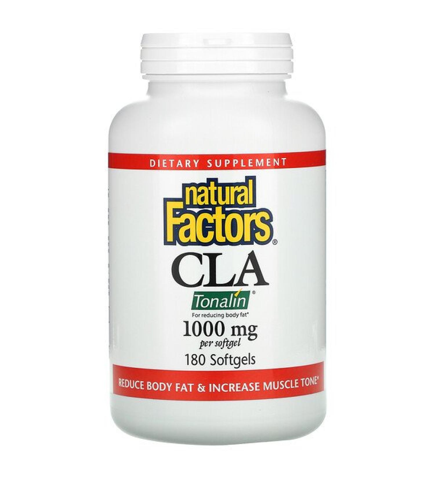 Natural Factors CLA Conjugated Linoleic Acid Blend 1000 mg 180 Softgels