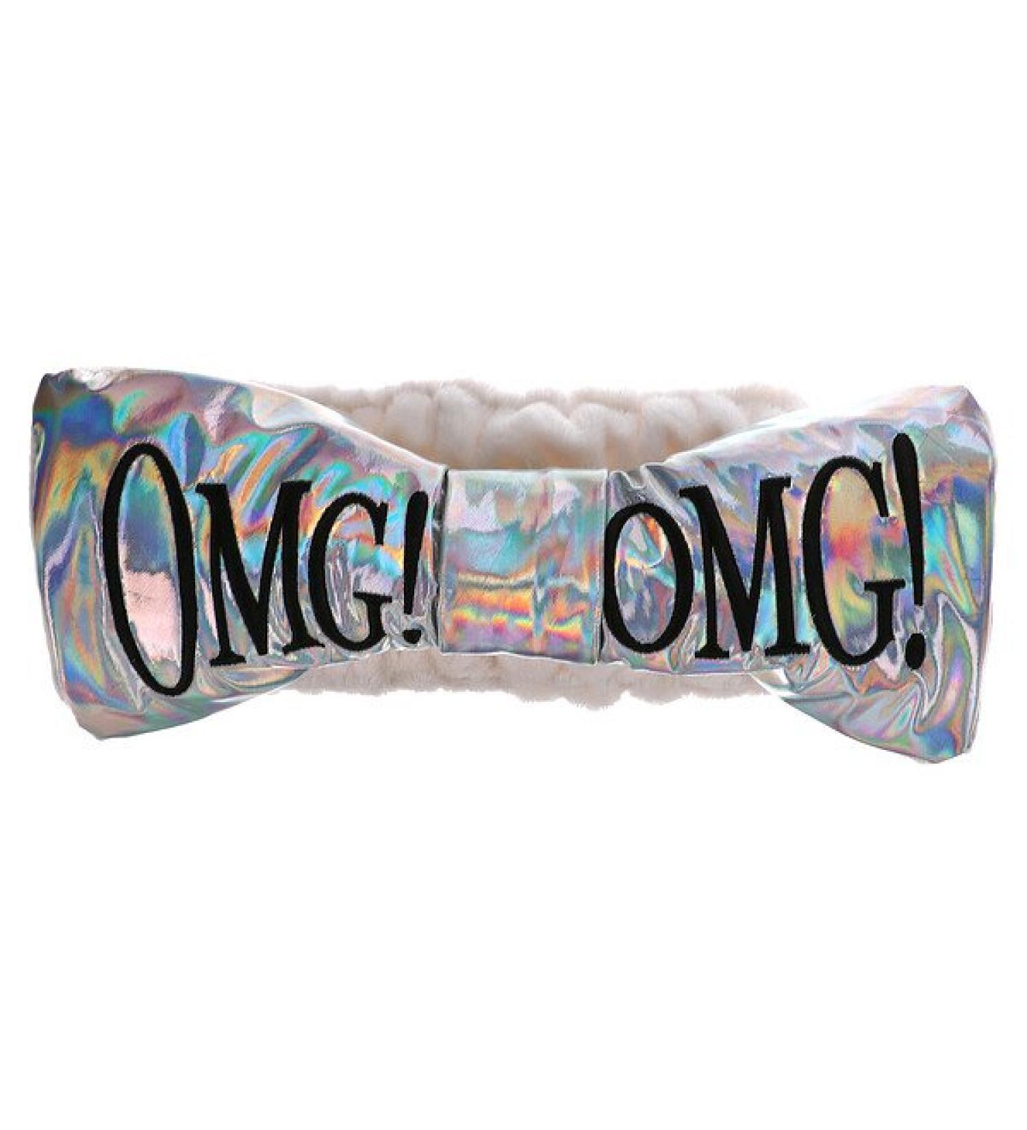 Double Dare OMG! Reversible Mega Hair Band - Plush White & Rainbow | 1 Piece - Buy Online on GoSupps.com