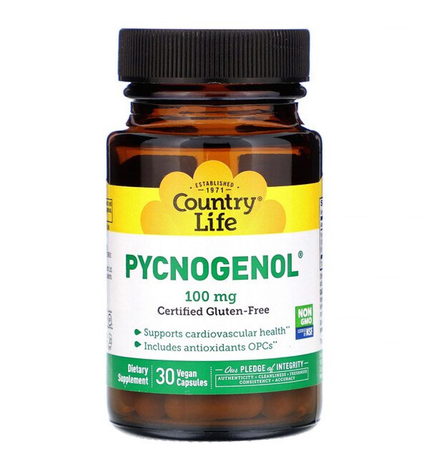 Country Life Pycnogenol 100 mg 30 Vegan Capsules