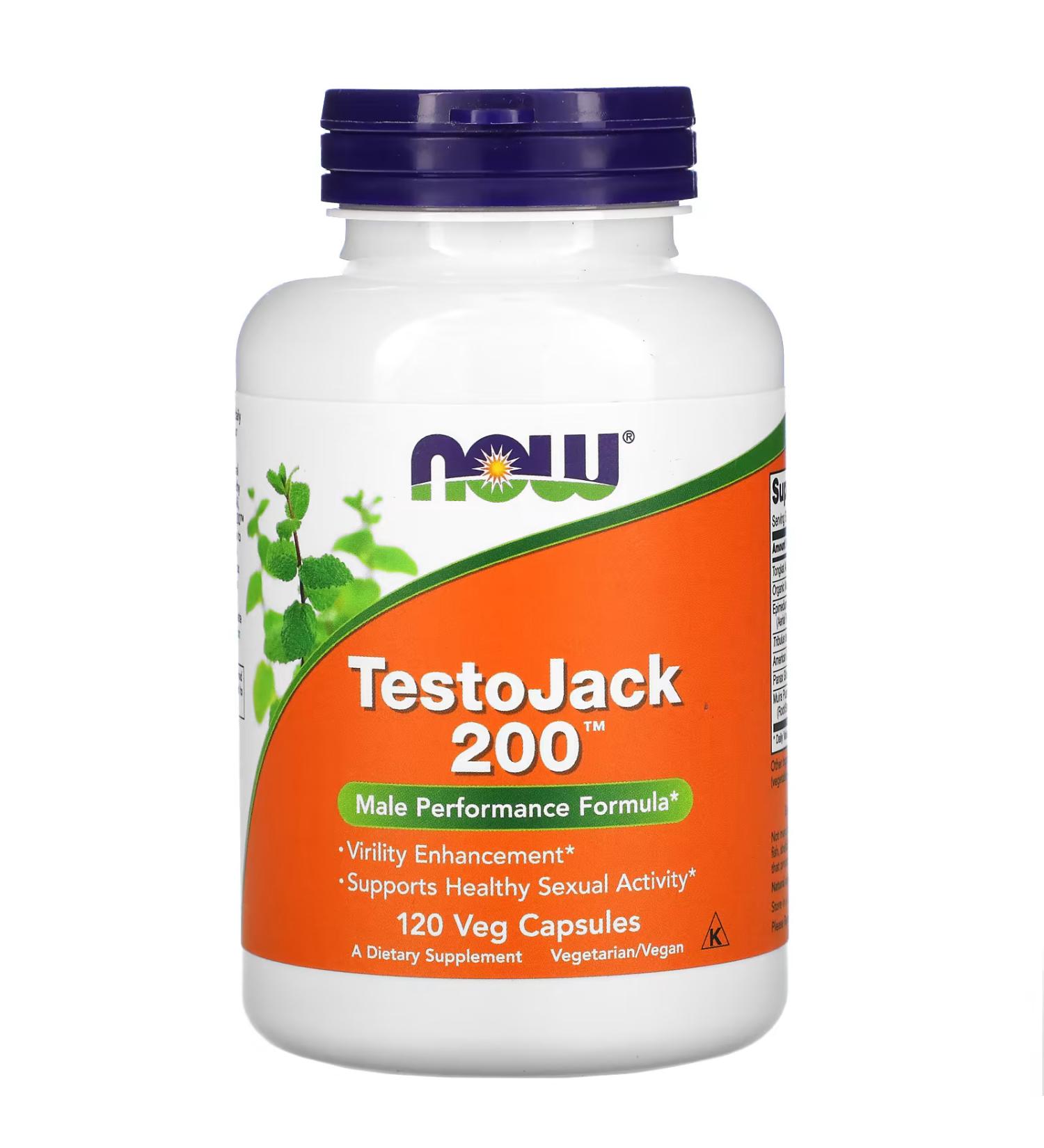 Now Foods TestoJack 200 - 120 Veg Capsules for Male Performance & Hormone Support - Buy Online on GoSupps.com