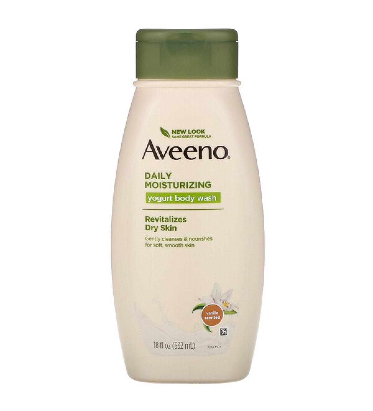 Aveeno Daily Moisturizing Yogurt Body Wash Vanilla 18 fl oz (532 ml)