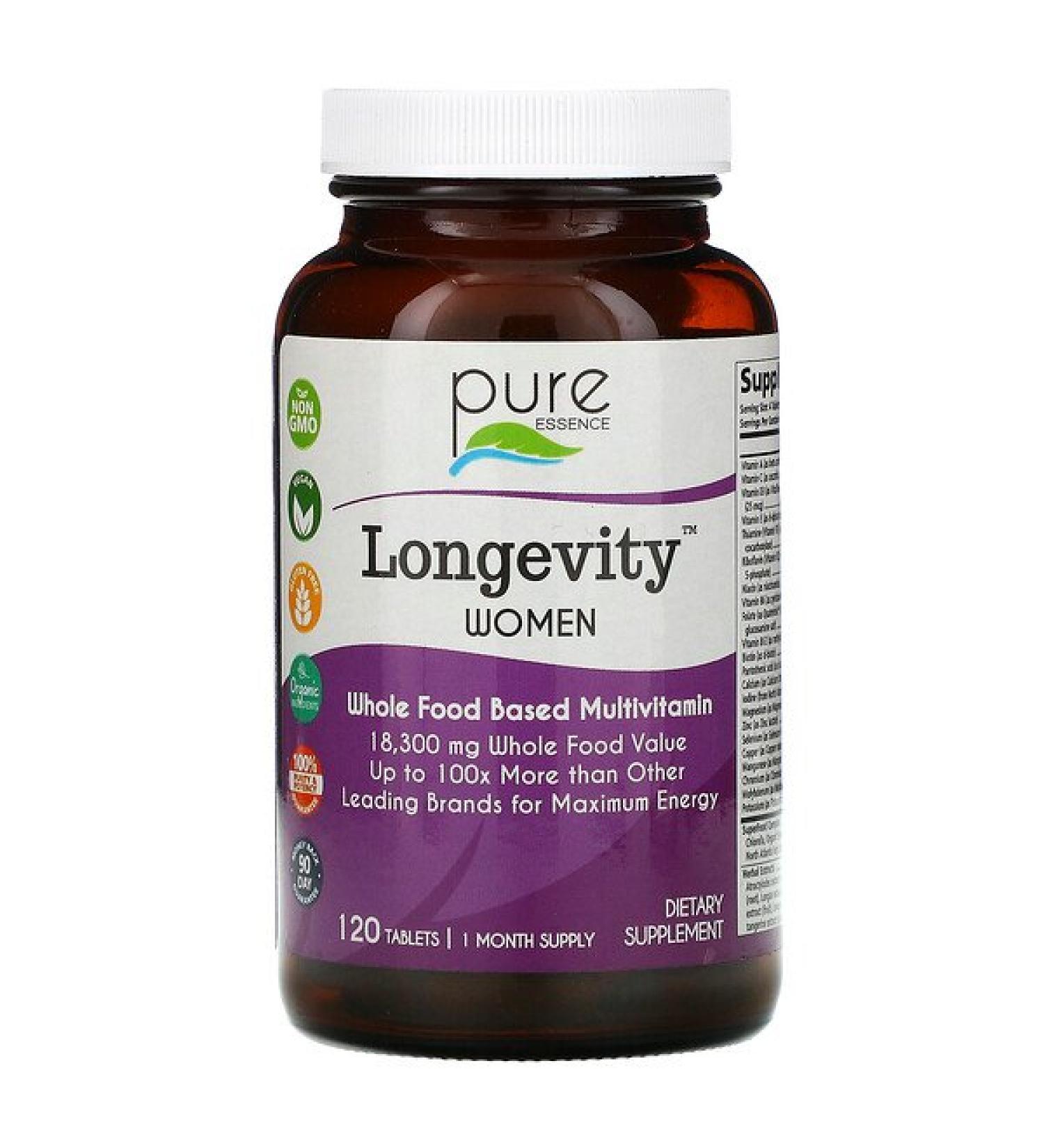 Pure Essence Longevity Women 120 Tablets