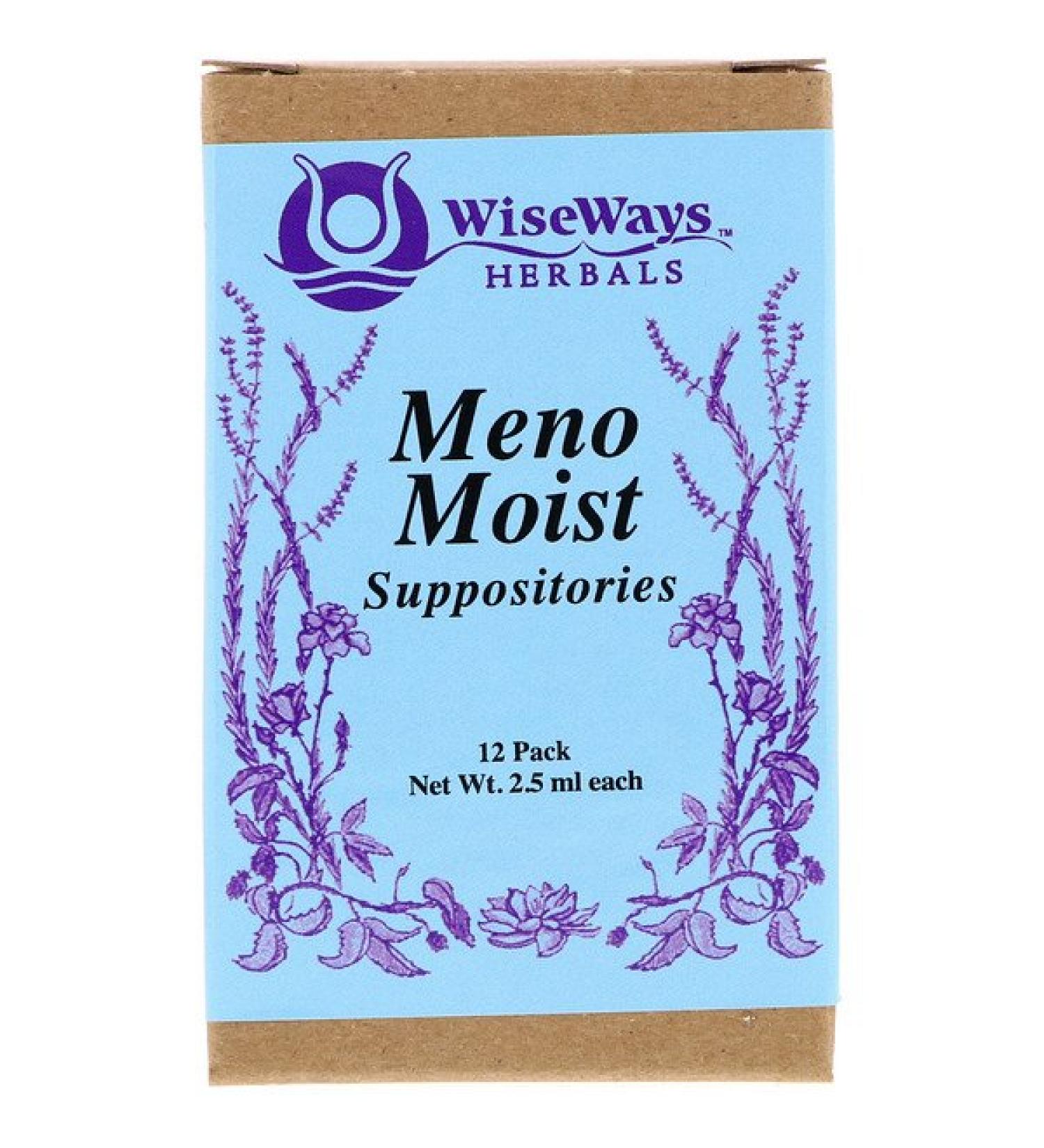WiseWays Herbals Meno Moist Suppositories 12 Pack 2.5 ml Each