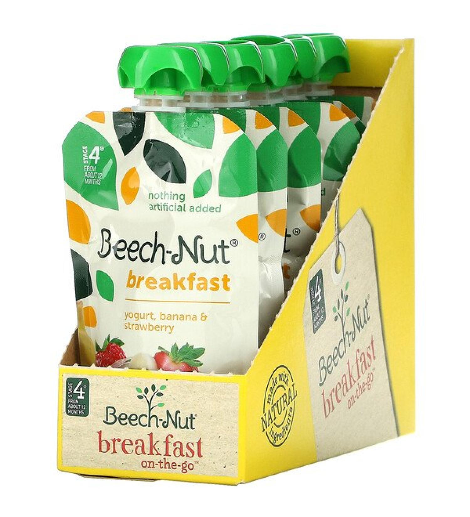 Buy Beech-Nut Stage 4 Breakfast Yogurt - Banana & Strawberry, 12 Pouches (3.5 oz Each) - Buy Online on GoSupps.com