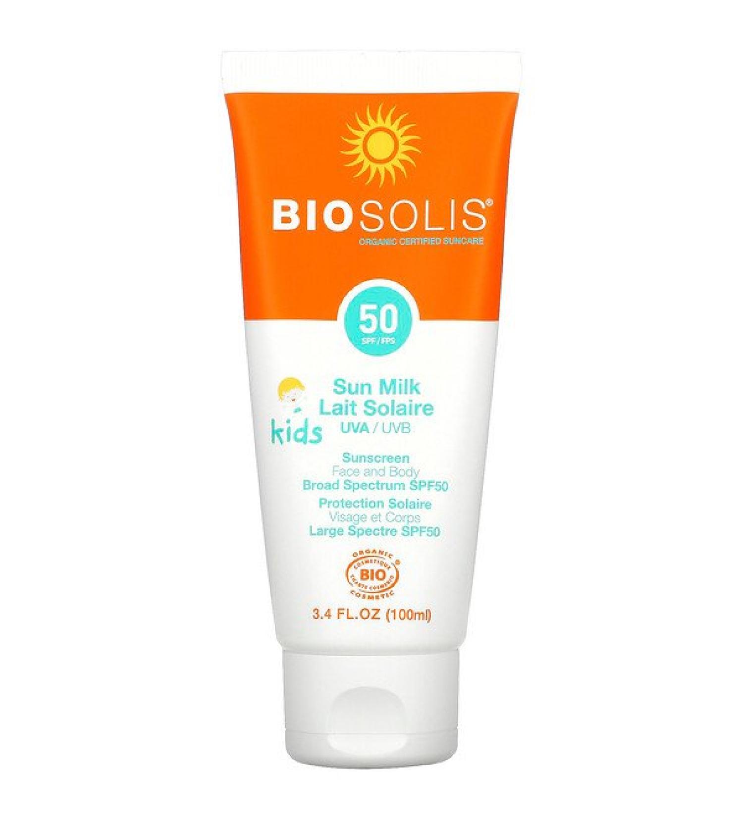 Biosolis Sun Milk Kids Sunscreen SPF 50 3.4 fl oz (100 ml)