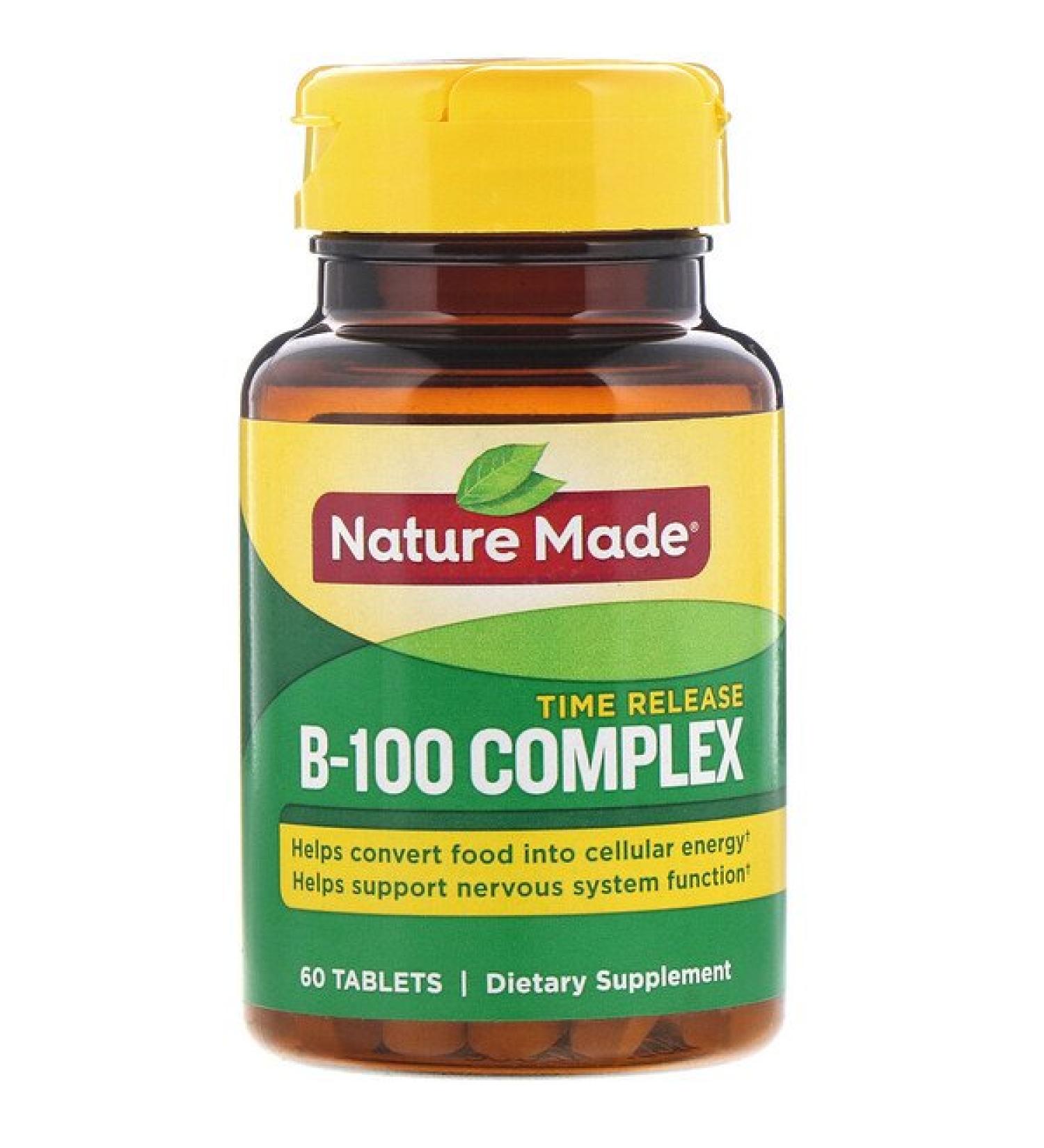 Nature Made B-100 Complex Time Release 60 Tablets