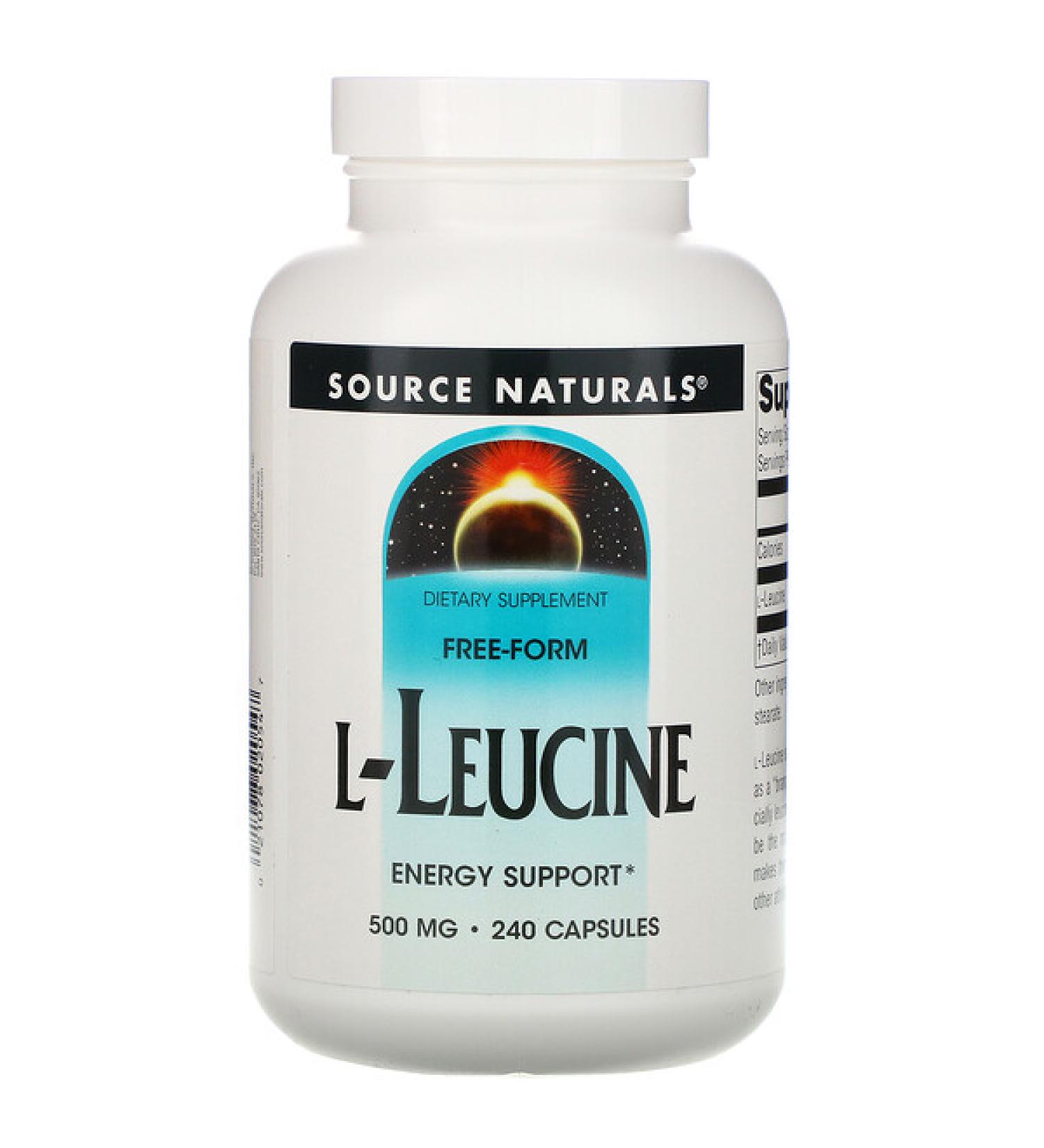 Source Naturals L-Leucine 500 mg 240 Capsules