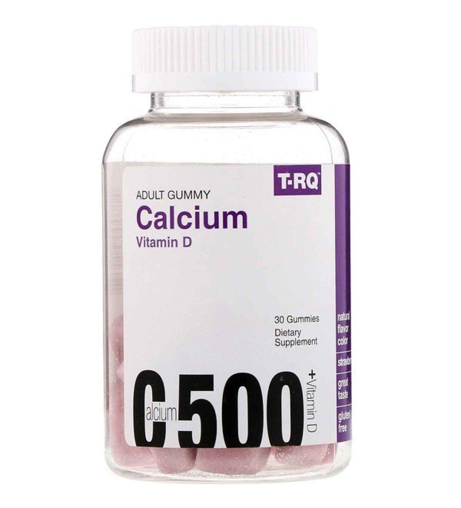 T-RQ Adult Gummy Calcium 500 + Vitamin D 30 Gummies