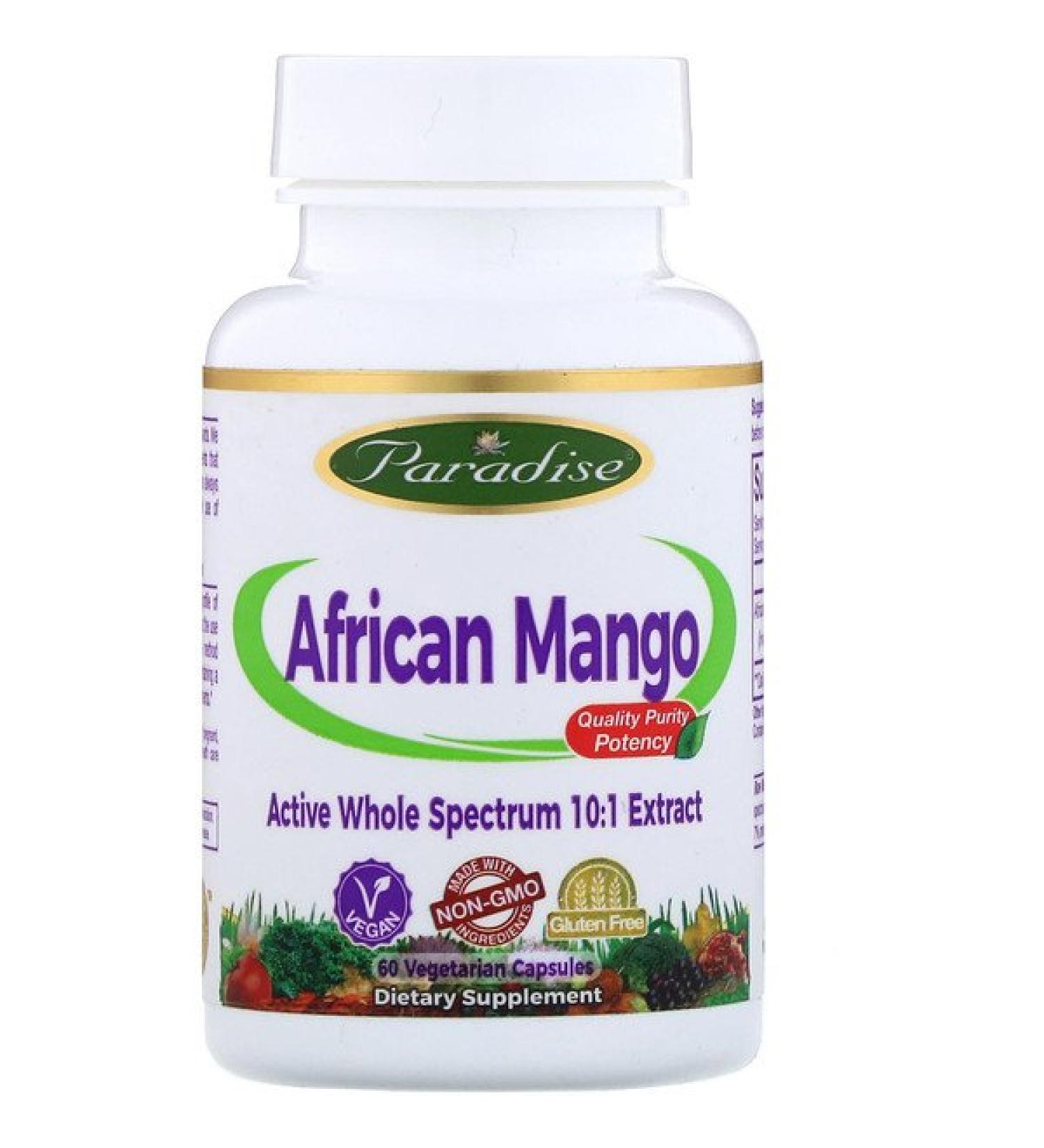 Paradise Herbs African Mango 60 Vegetarian Capsules