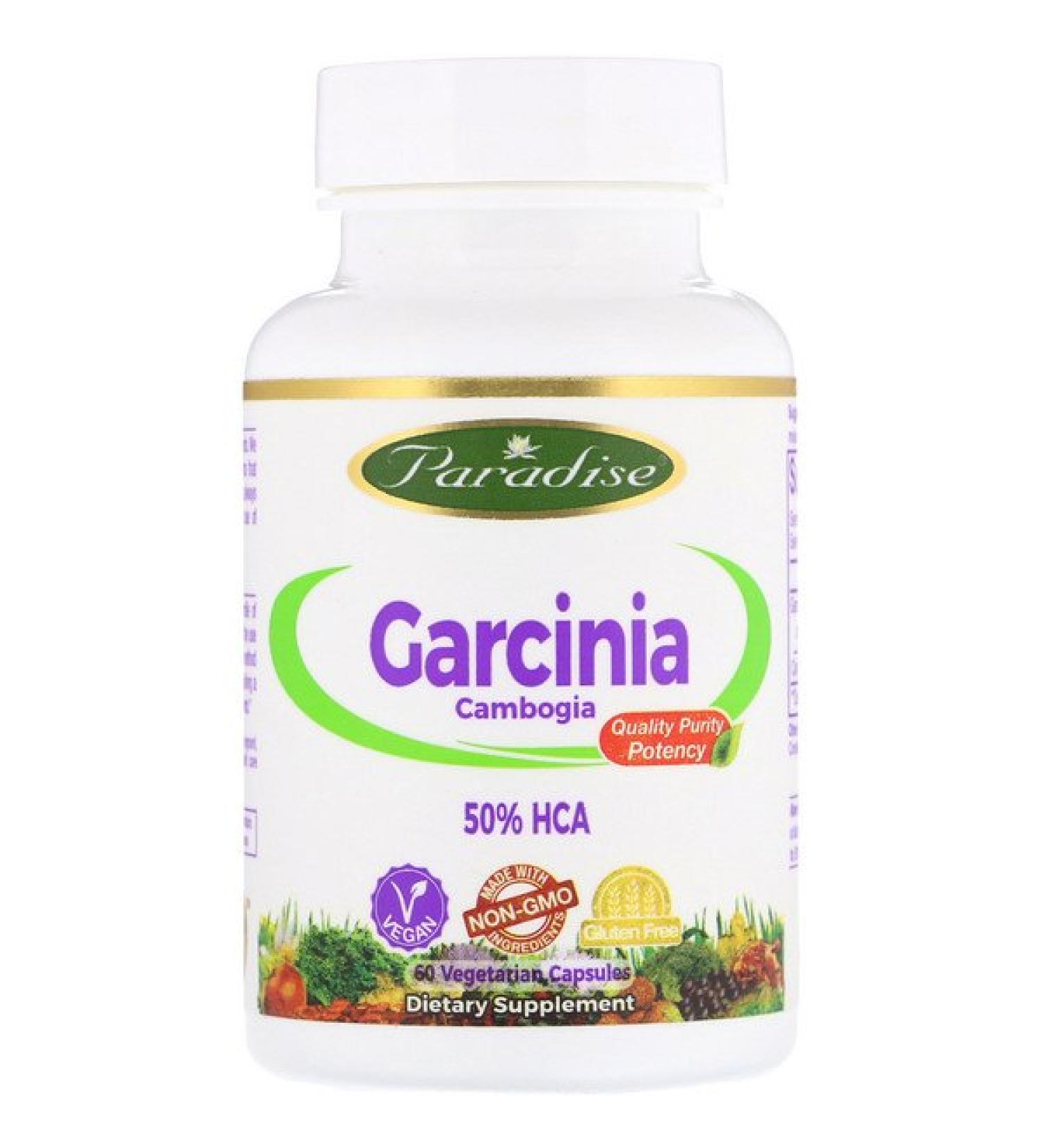 Paradise Herbs Garcinia Cambogia 60 Vegetarian Capsules