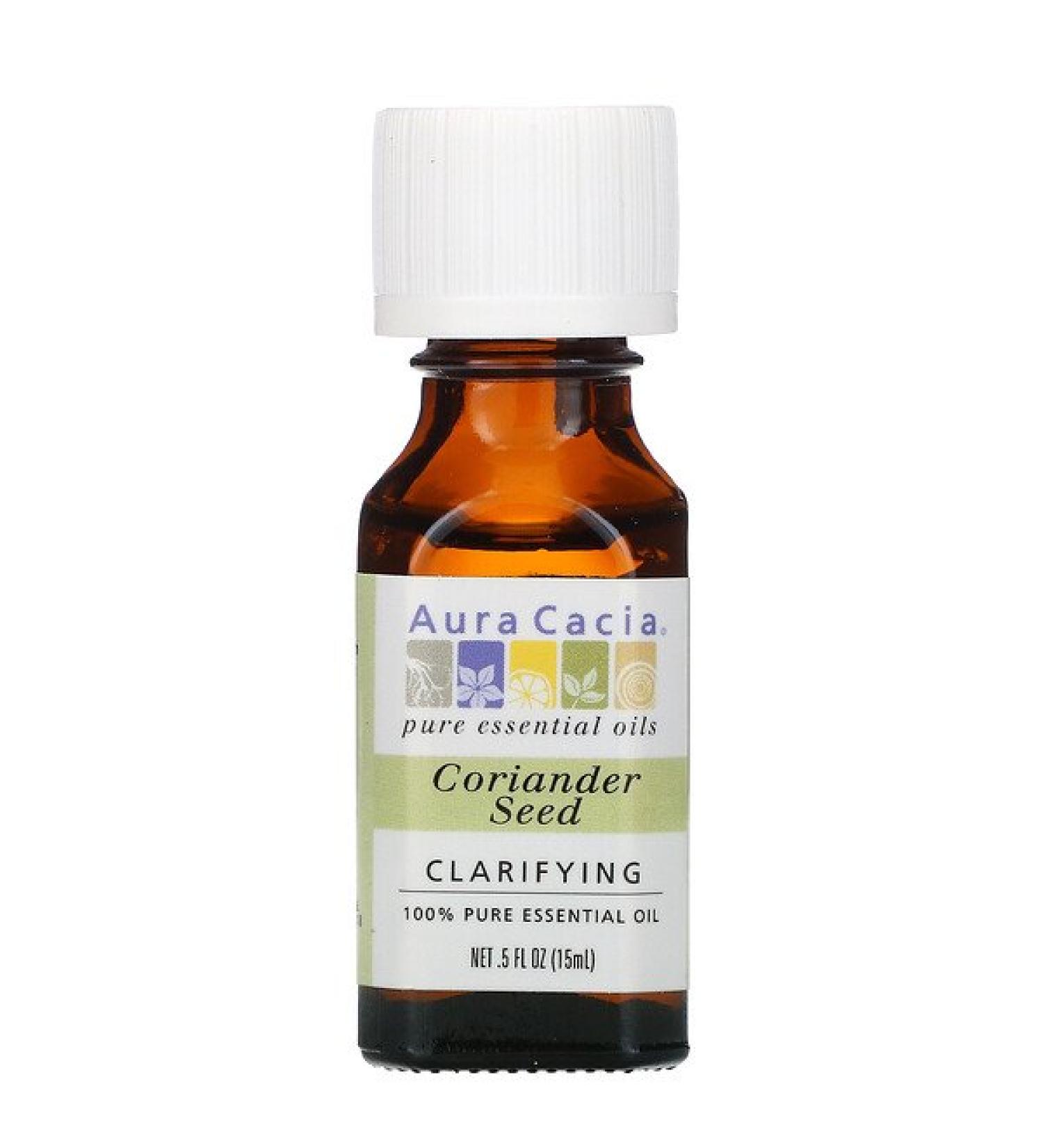Aura Cacia 100% Pure Essential Oil Coriander Seed .5 fl oz (15 ml)