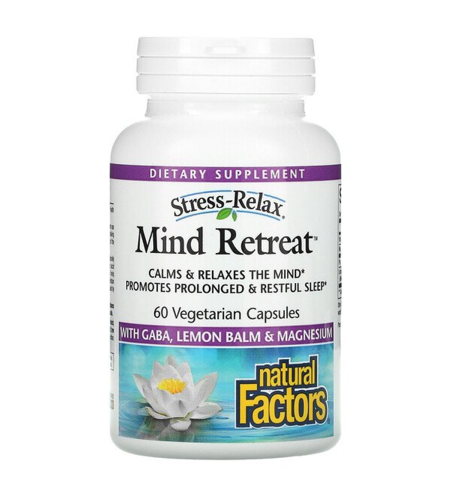 Natural Factors Stress-Relax Mind Retreat 60 Vegetarian Capsules