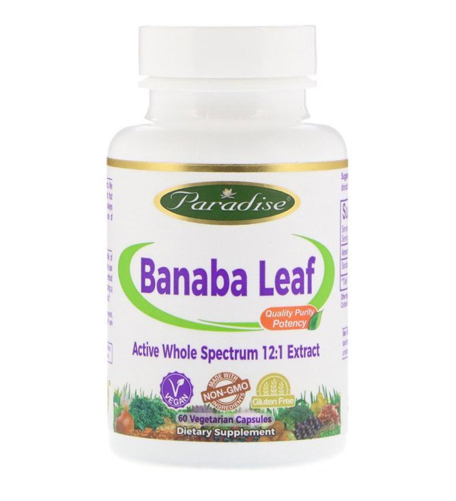 Paradise Herbs Banaba Leaf 60 Vegetarian Capsules
