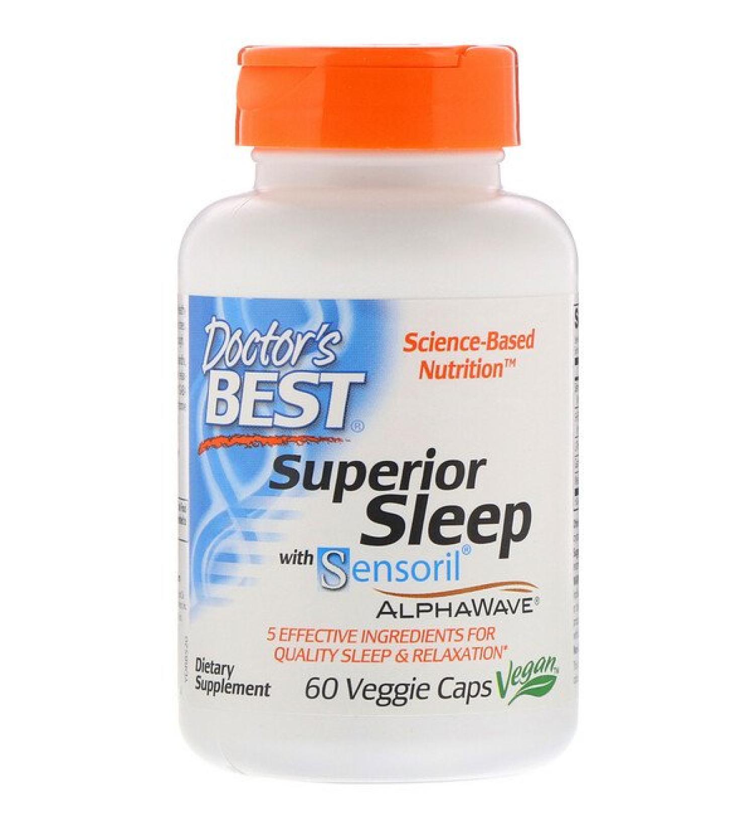 Doctor's Best Superior Sleep with Sensoril AlphaWave 60 Veggie Caps