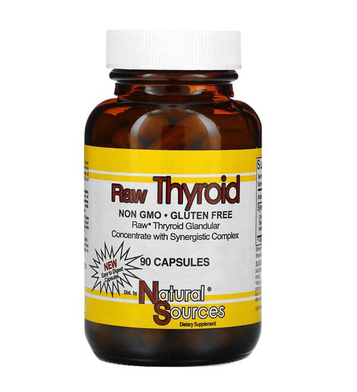 Natural Sources Raw Thyroid 90 Capsules
