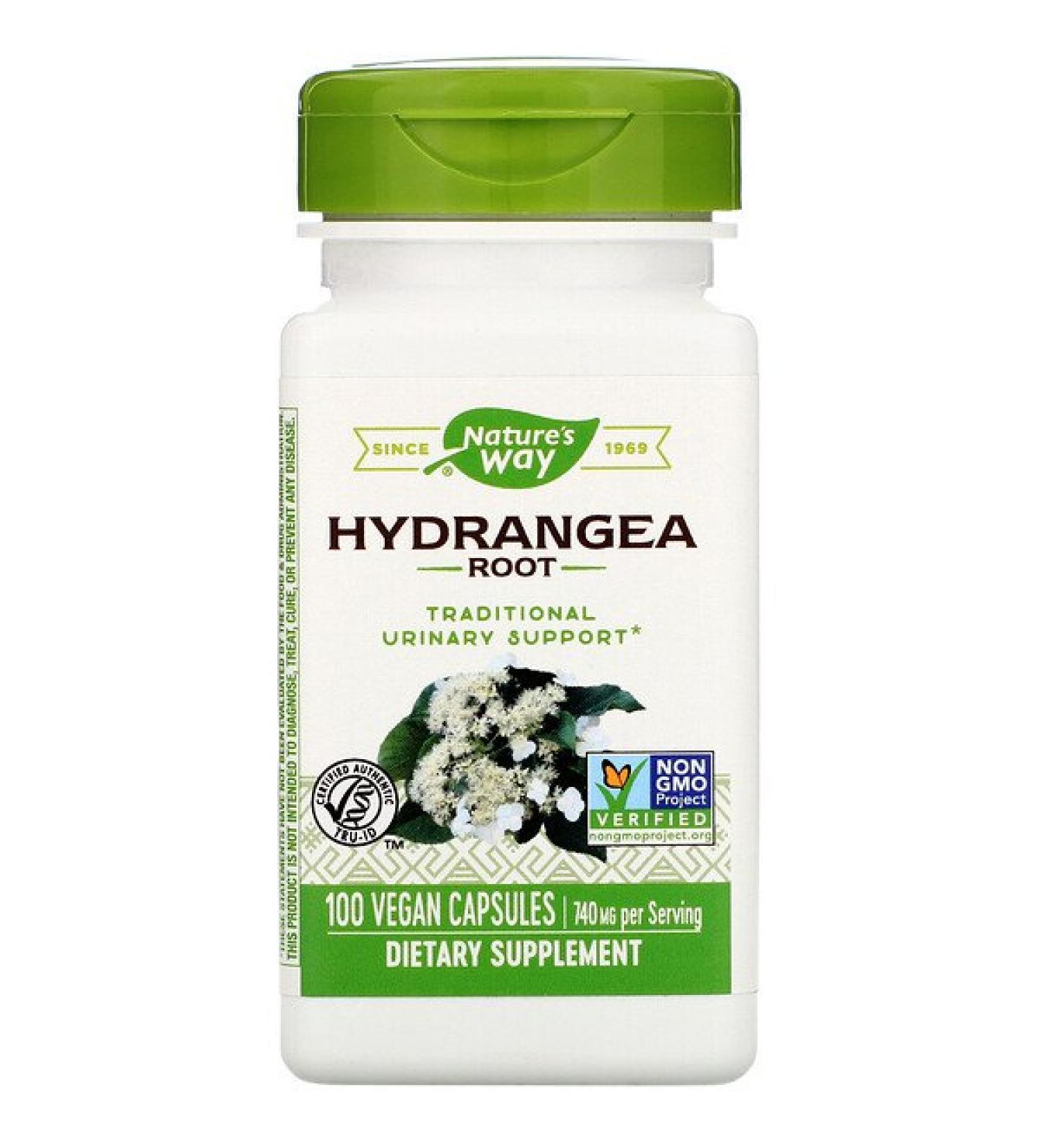 Nature's Way Hydrangea Root 740 mg 100 Vegan Capsules