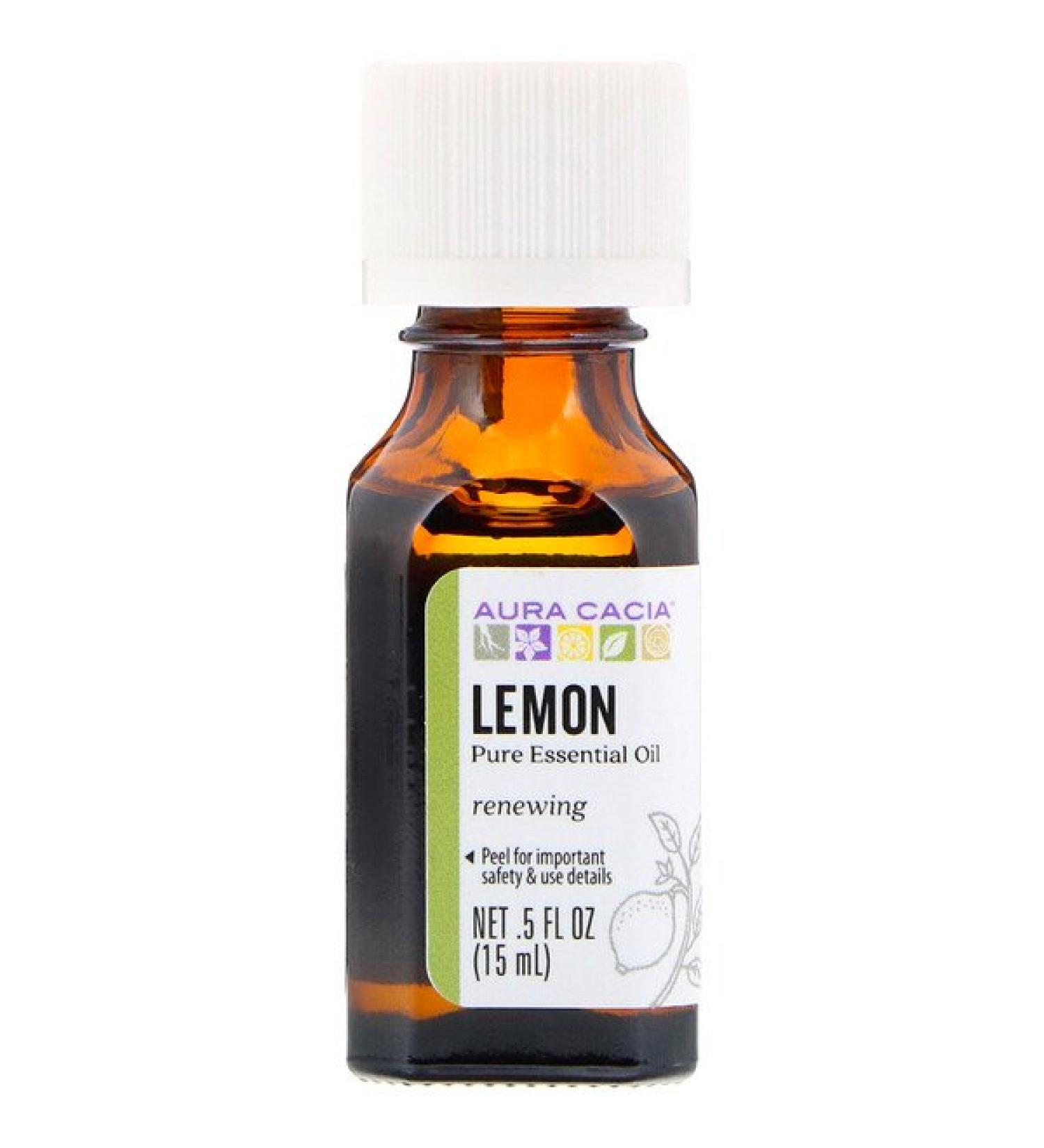 Aura Cacia Pure Essential Oil Lemon .5 fl oz (15 ml)