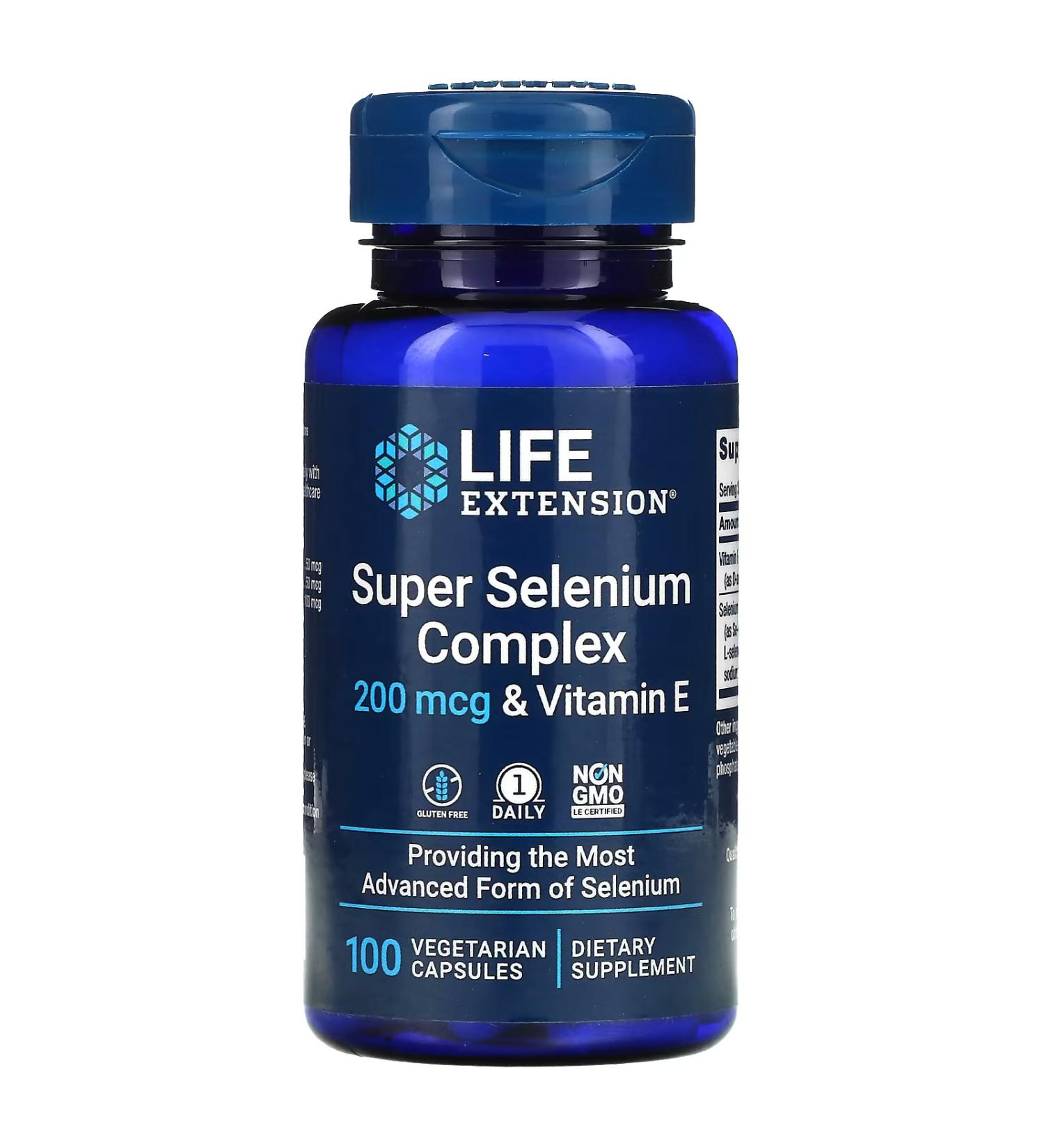 Buy Life Extension Super Selenium Complex - 100 Vegetarian Capsules for Immune Support - Buy Online on GoSupps.com