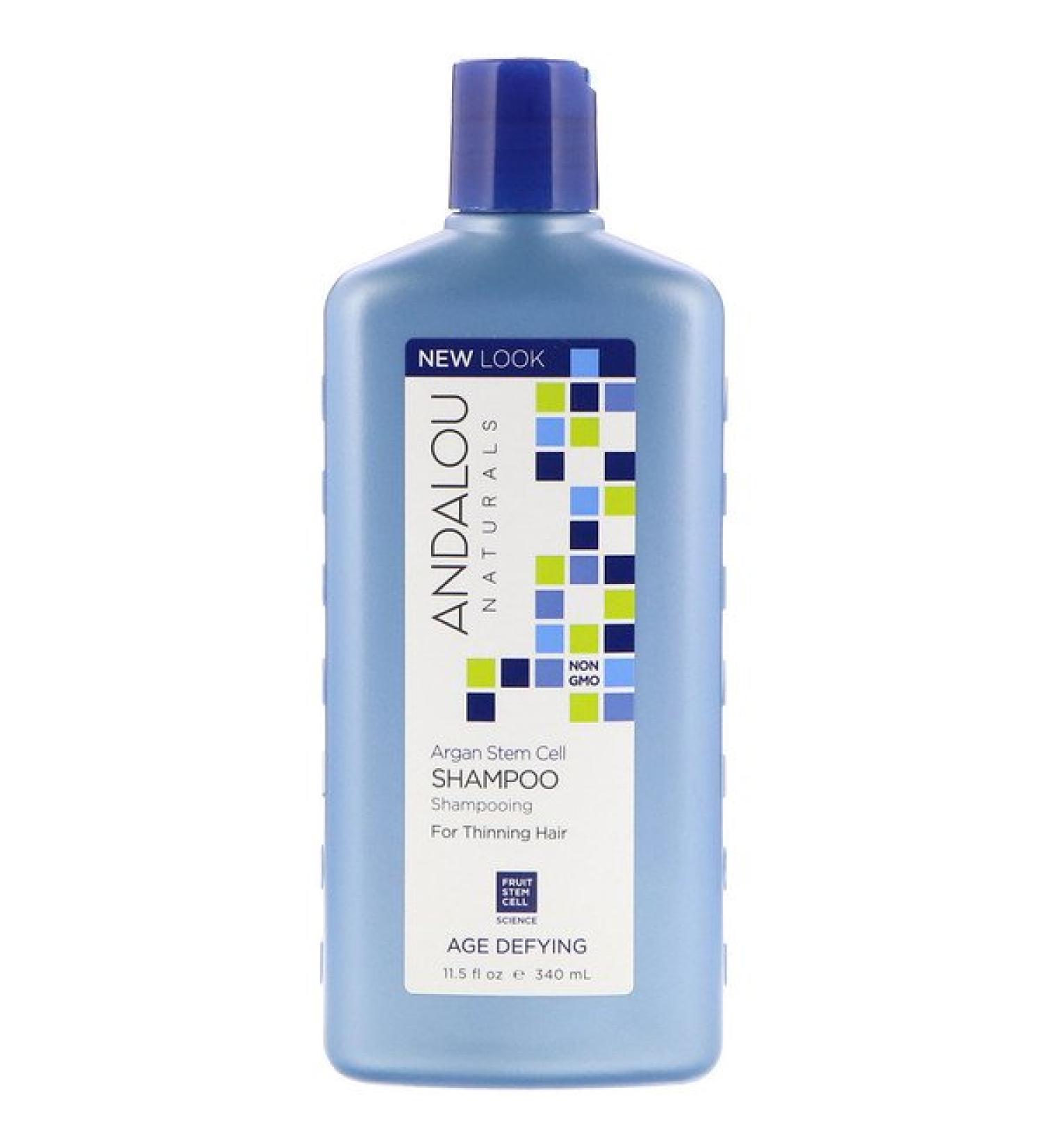 Andalou Naturals Shampoo Age Defying For Thinning Hair Argan Stem Cell 11.5 fl oz (340 ml)