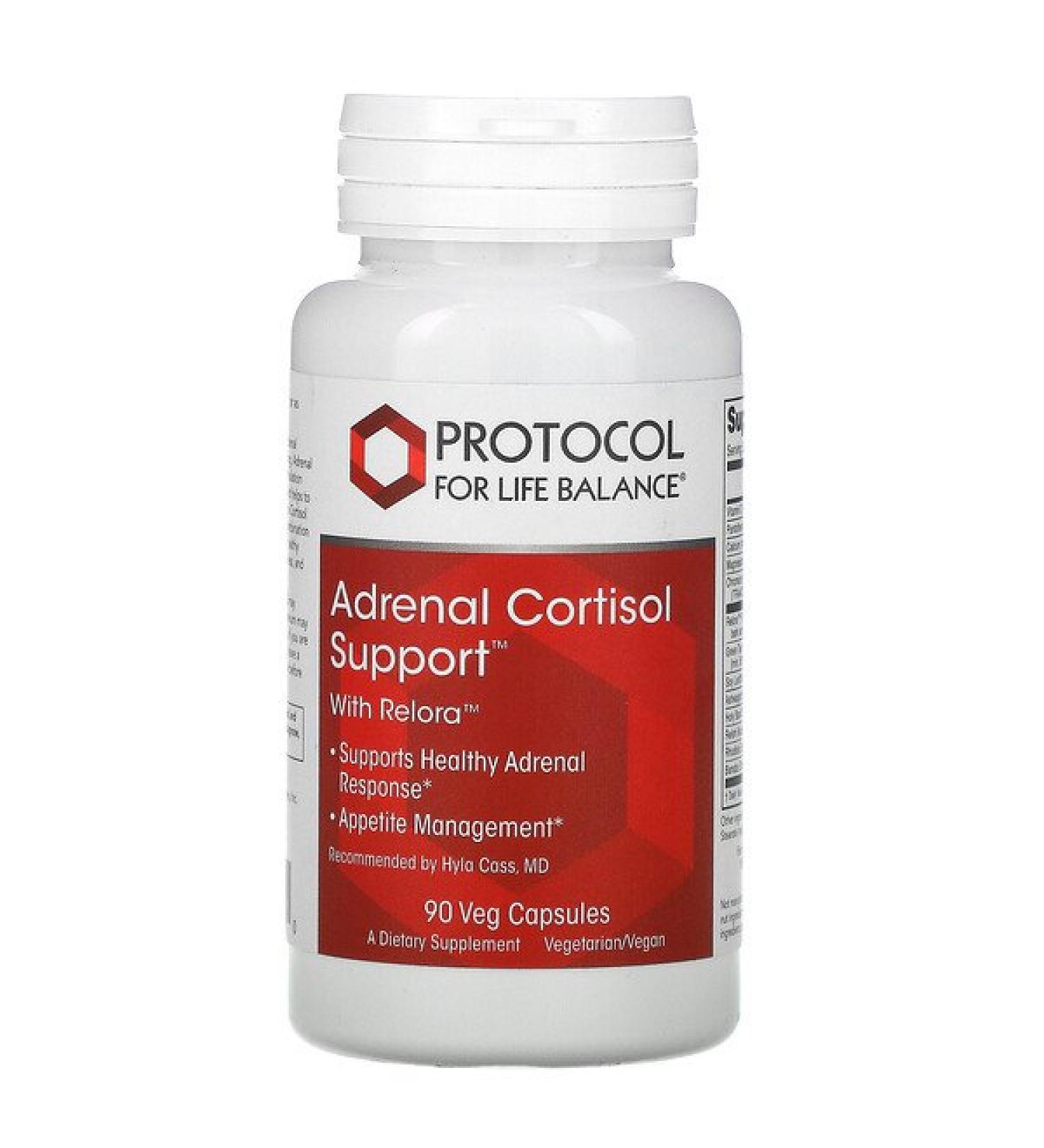 Protocol for Life Balance Adrenal Cortisol Support with Relora 90 Veg Capsules