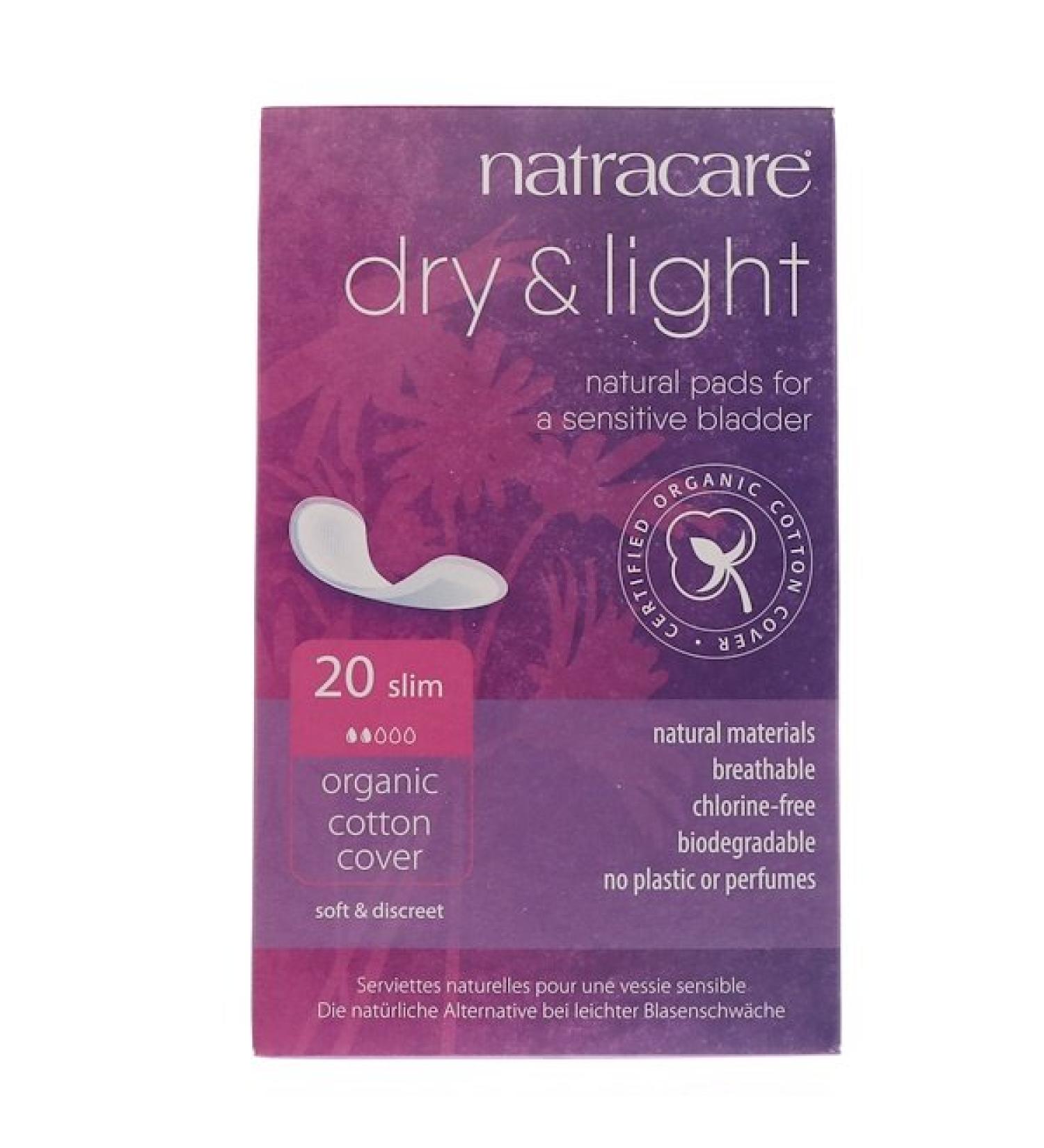 Natracare Dry & Light Organic Cotton Cover Slim 20 Pads
