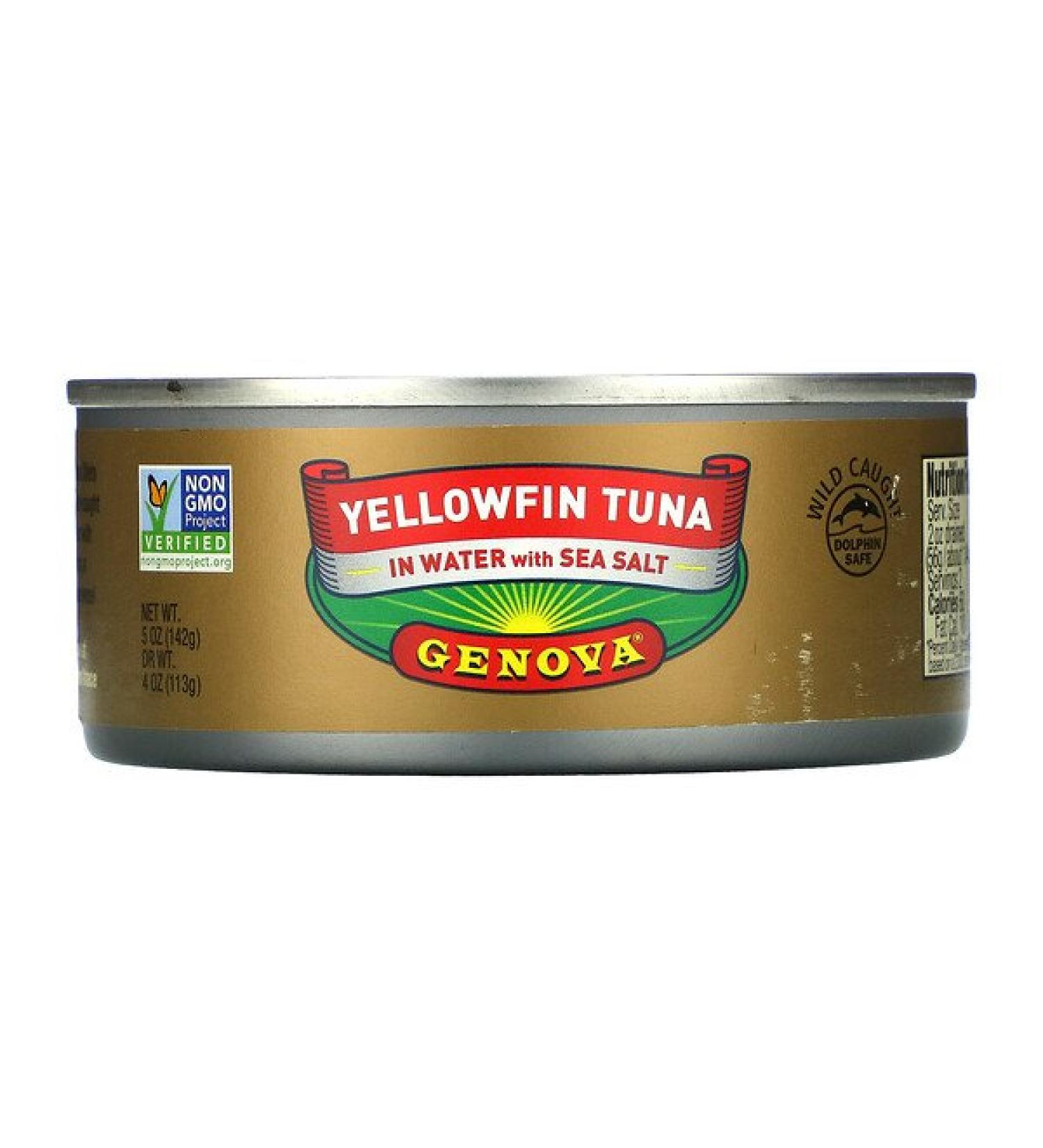 Genova Yellowfin Tuna In Water with Sea Salt 5 oz ( 142 g)